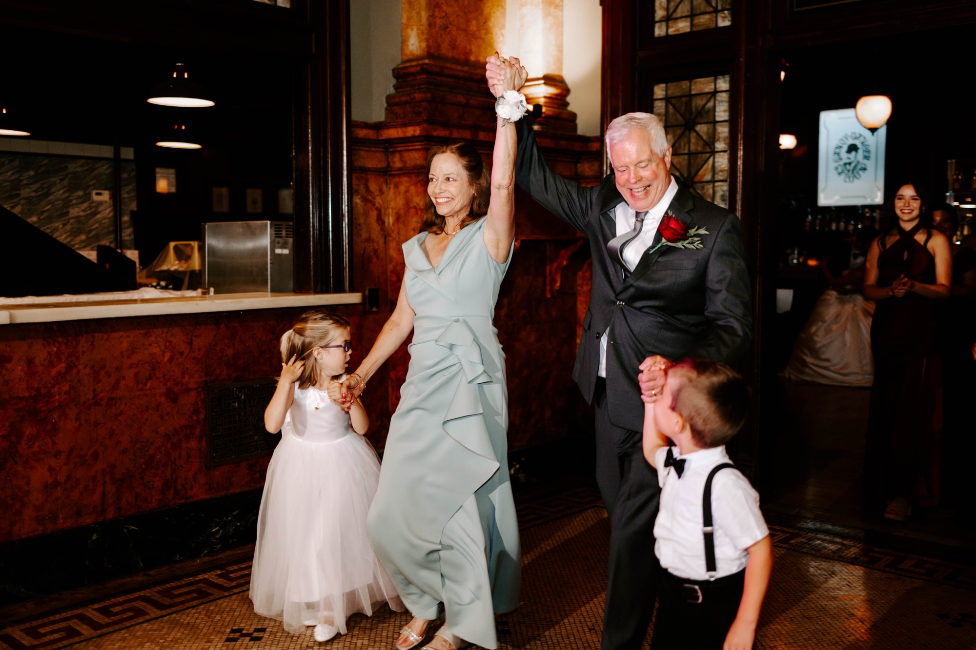 weddings at The Grand Concourse in Pittsburgh; bold wedding photography; flash photography