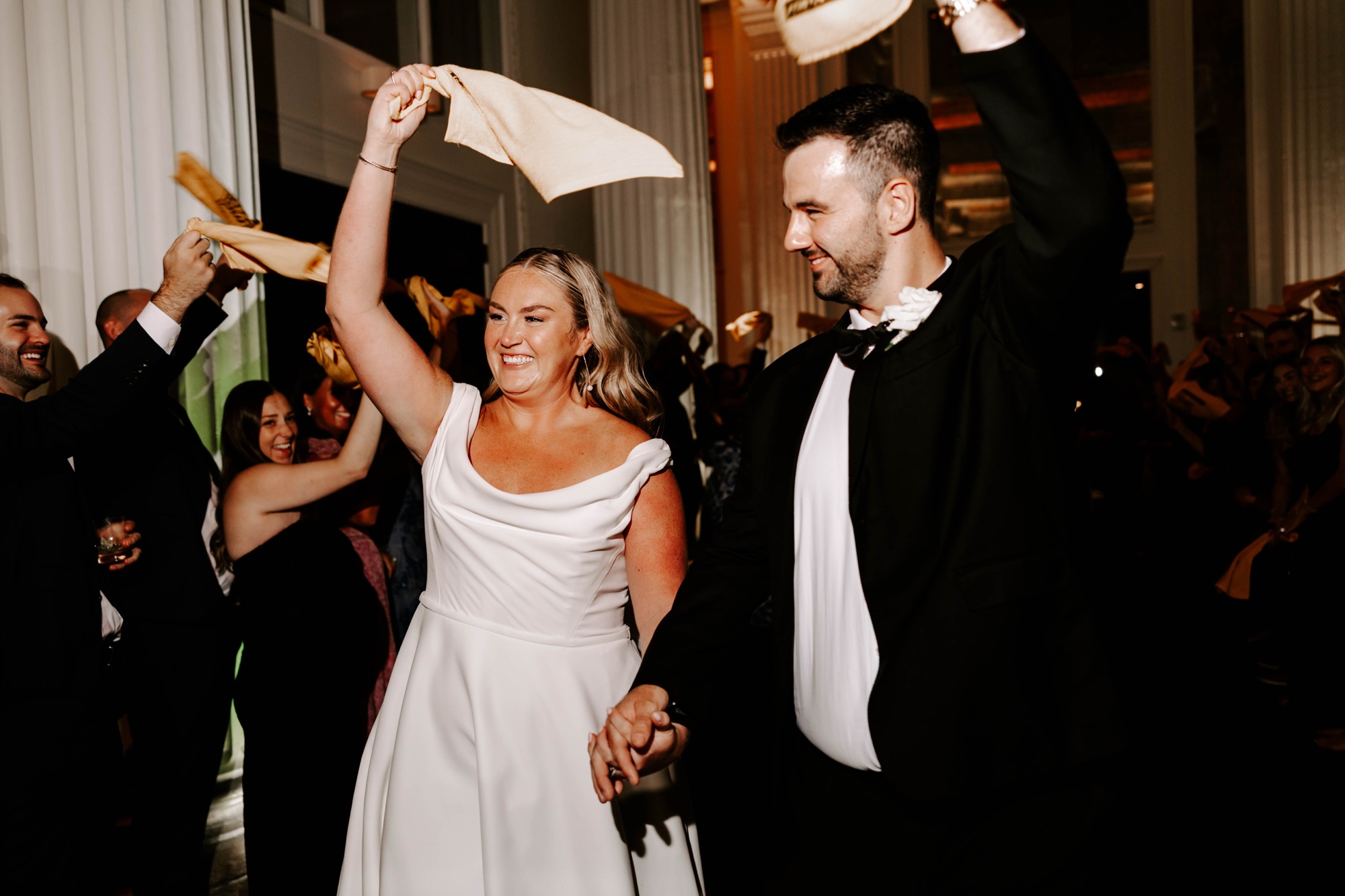 Towels at Pittsburgh wedding
