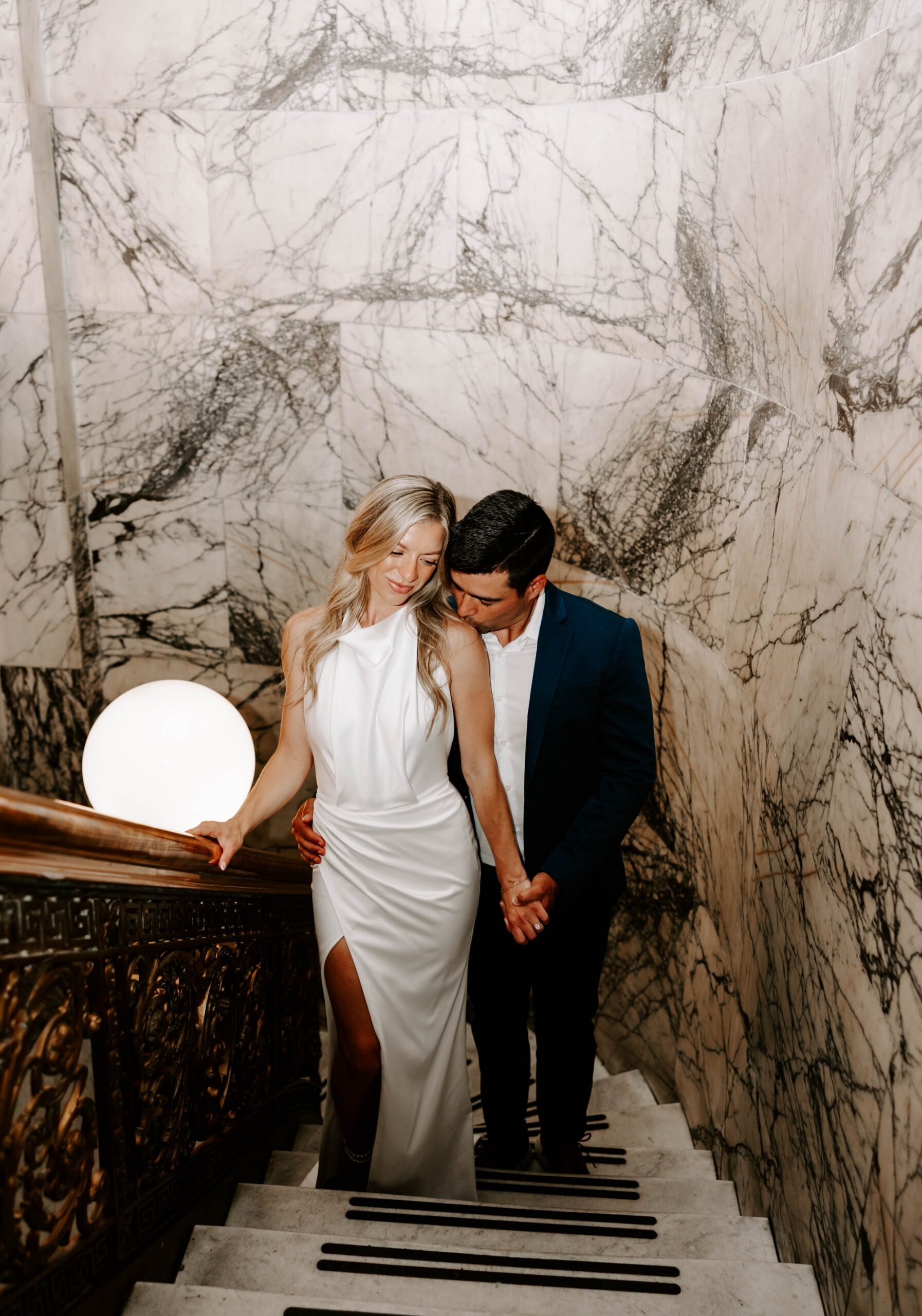 Editorial engagement photos at The Industrialist Hotel Pittsburgh