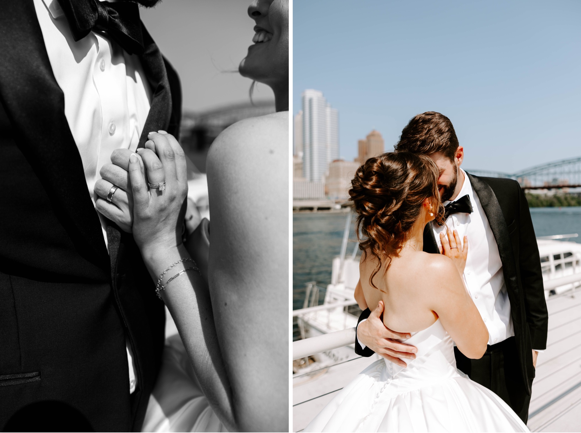 best spots to take couples portraits in Pittsburgh on the North Shore