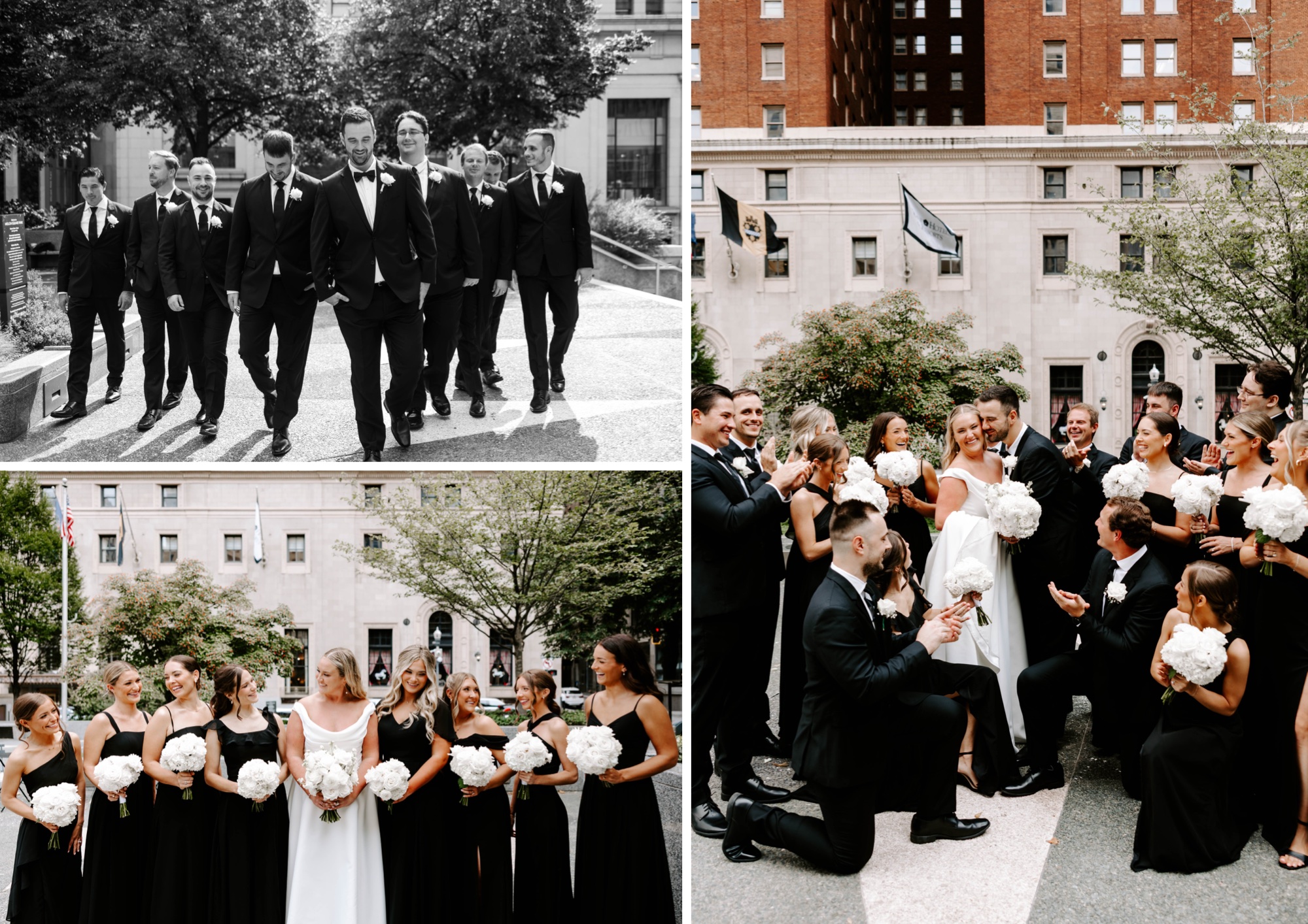 modern black and white wedding