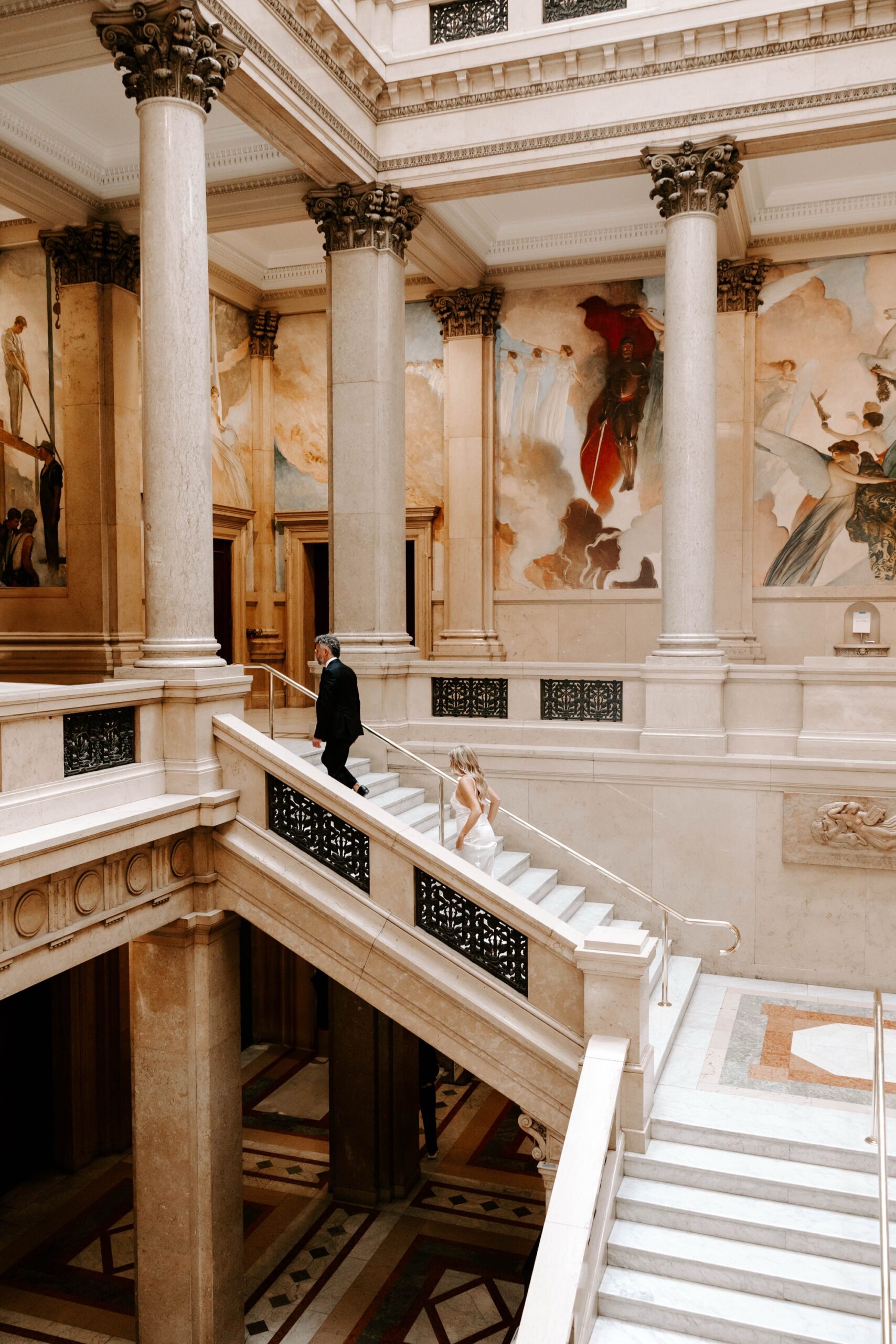 high-fashion editorial engagement photos at the Carnegie Museum of Art