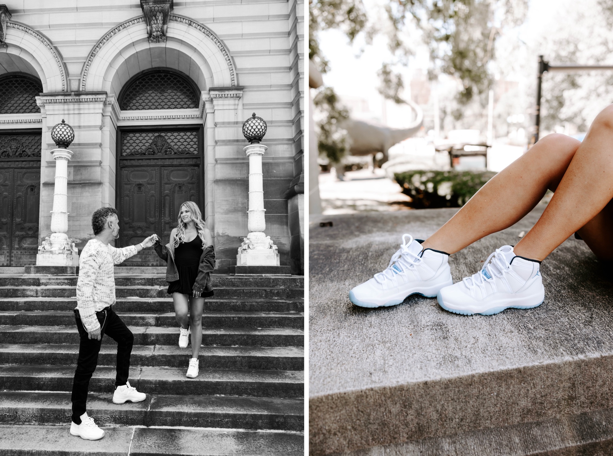 high-fashion editorial engagement photos at the Carnegie Museum of Art