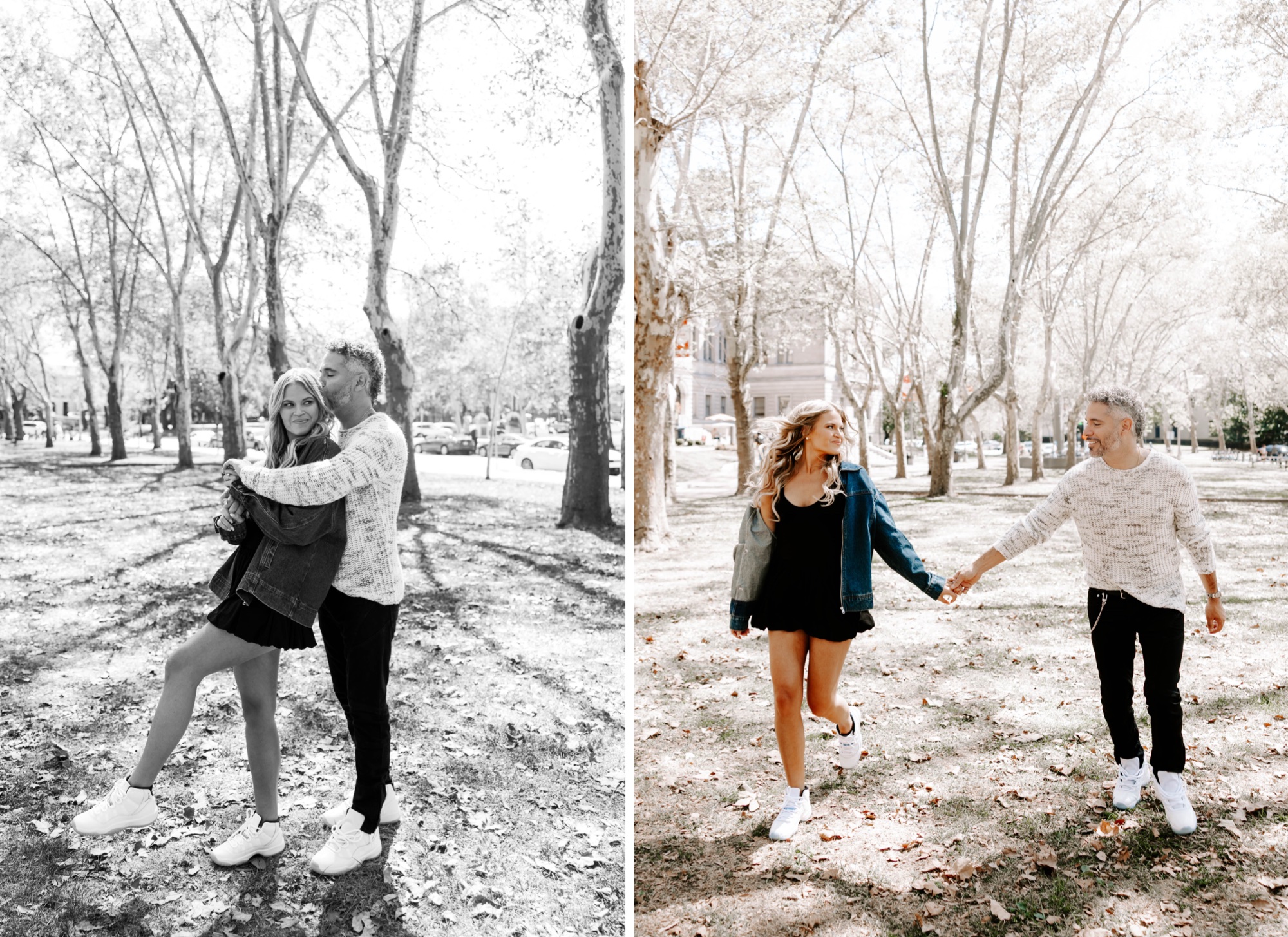 high-fashion editorial engagement photos at the Carnegie Museum of Art