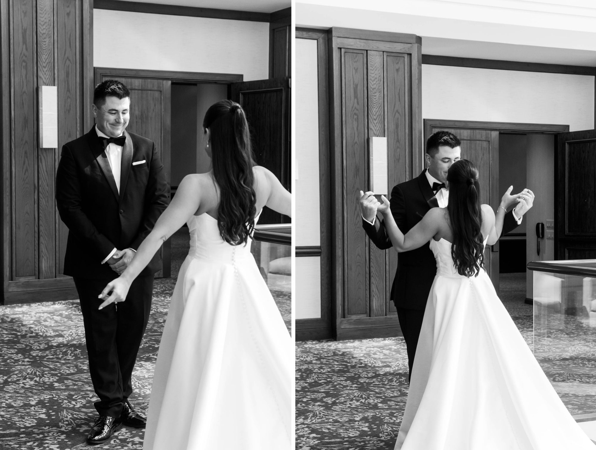 first look on the balcony