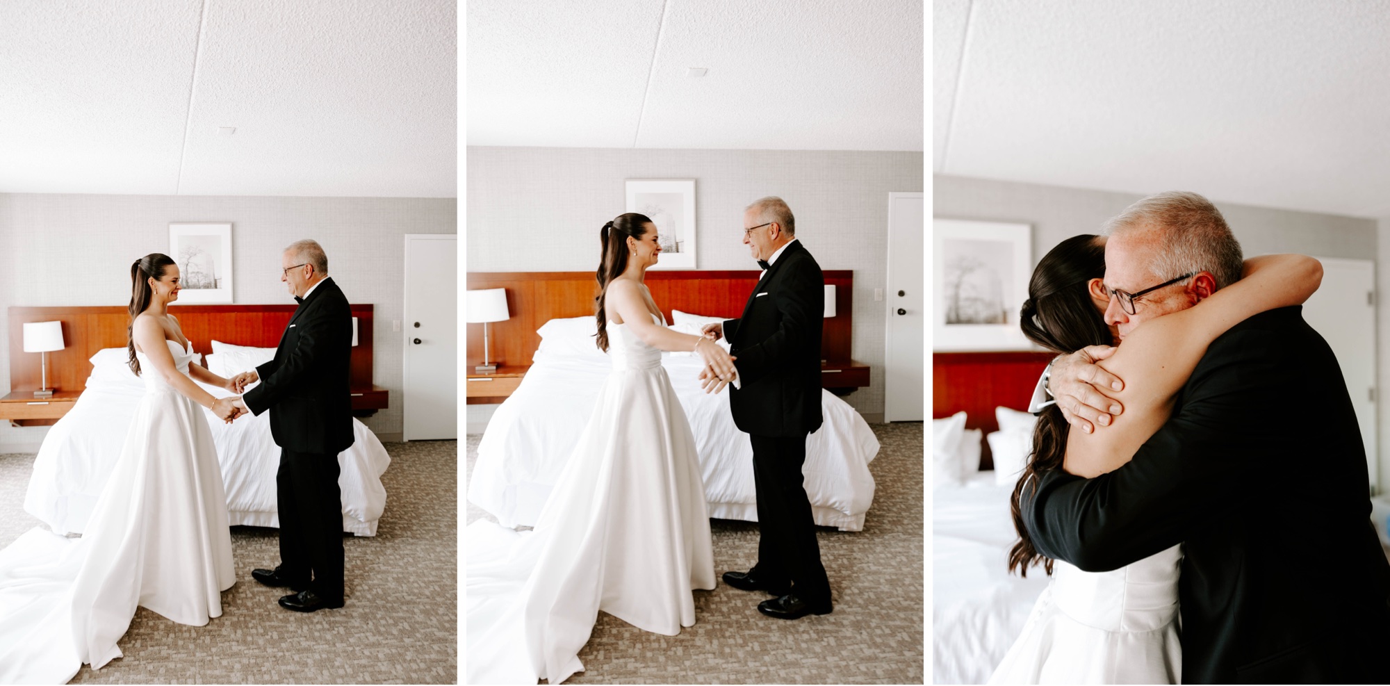 first look with dad; pittsburgh weddings