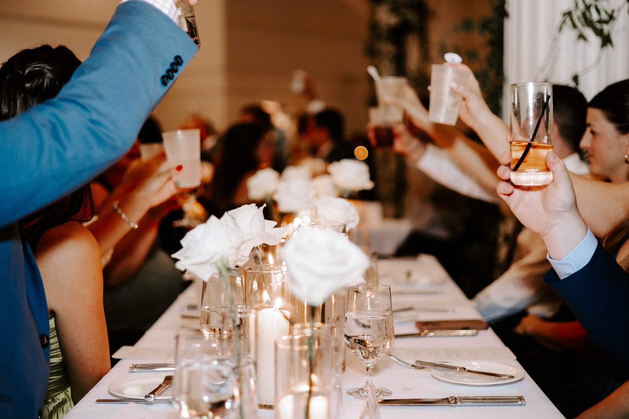 black and white wedding at the Franklin on Penn