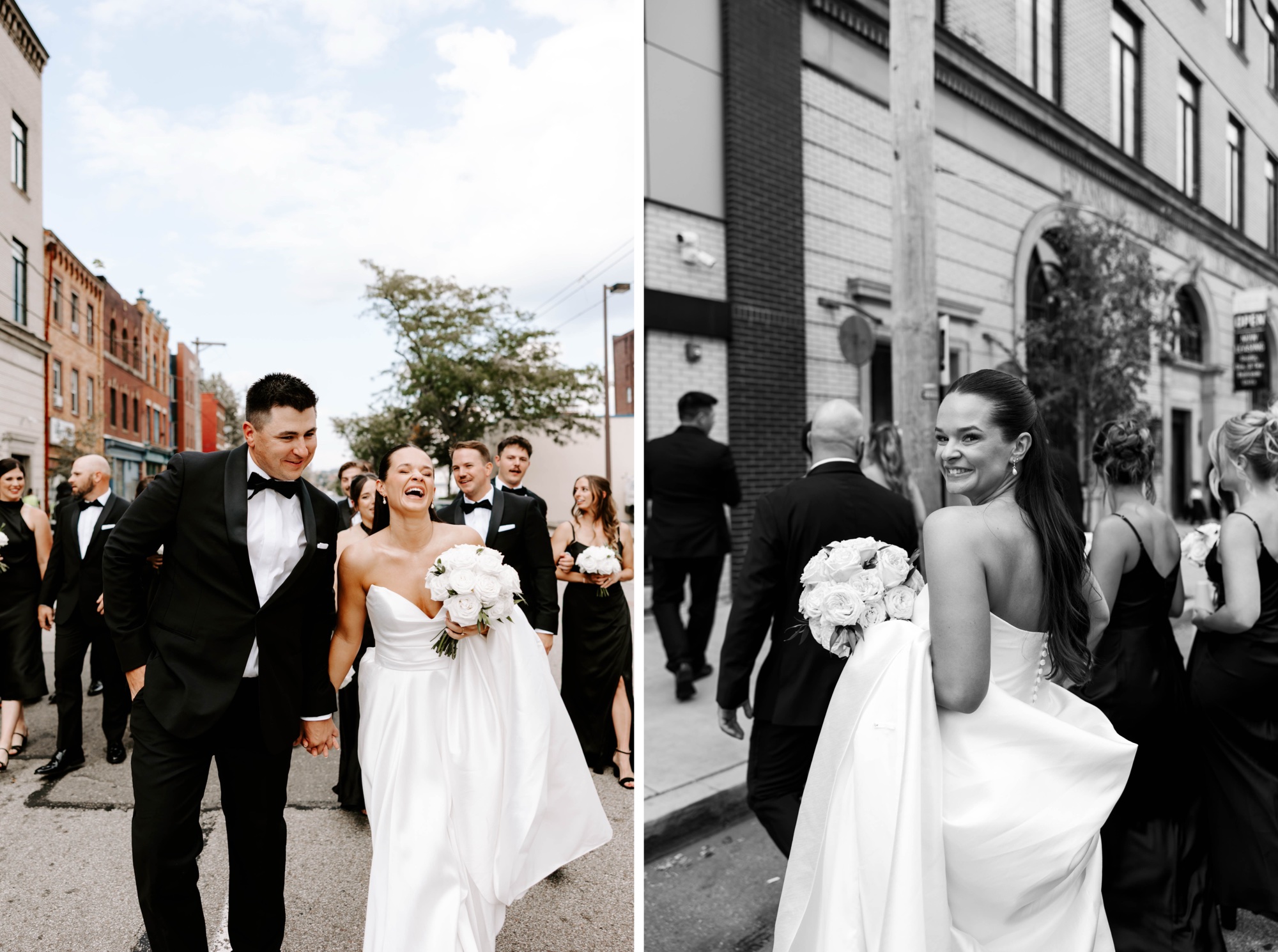 wedding party street photos; how to take good photos in the street