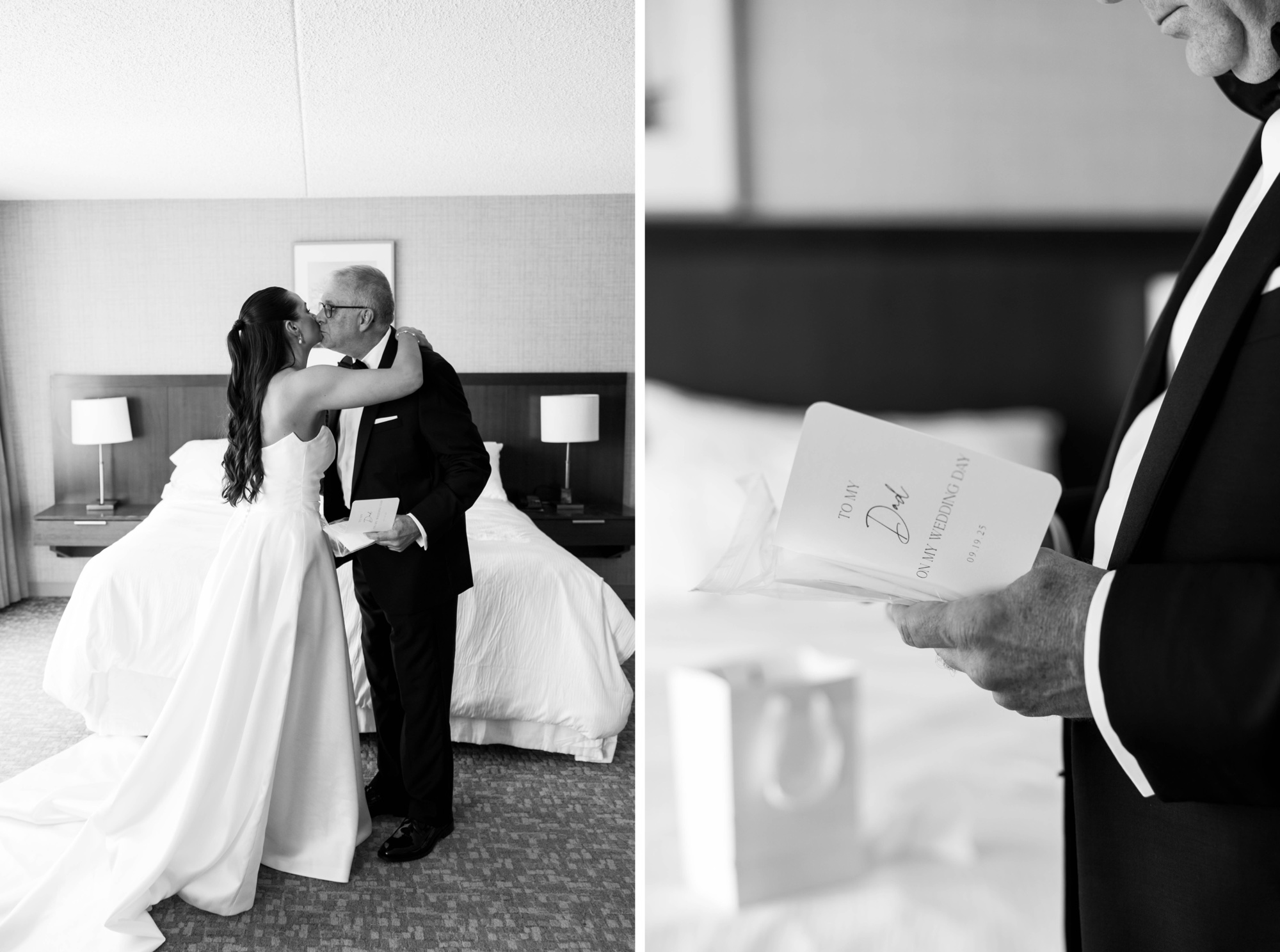 first look with dad; pittsburgh weddings