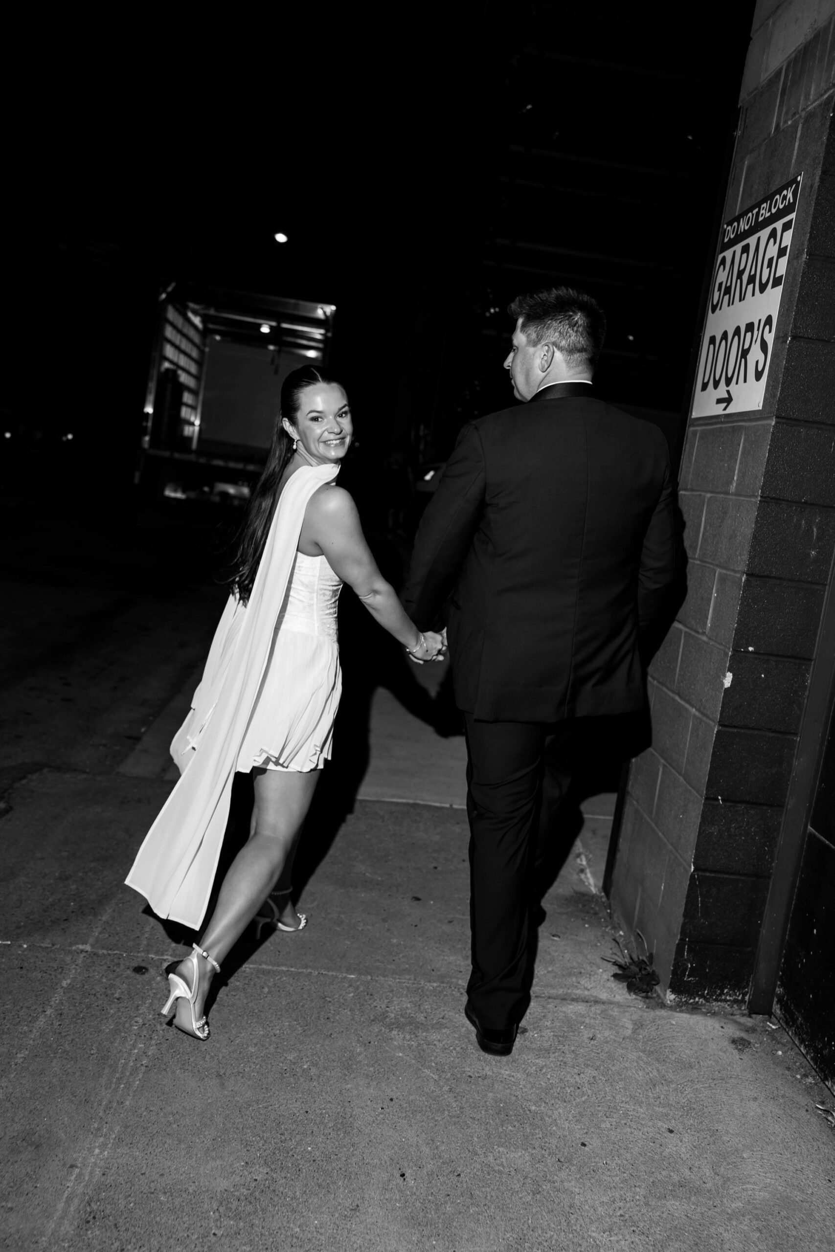 wedding flash photography with reception dress