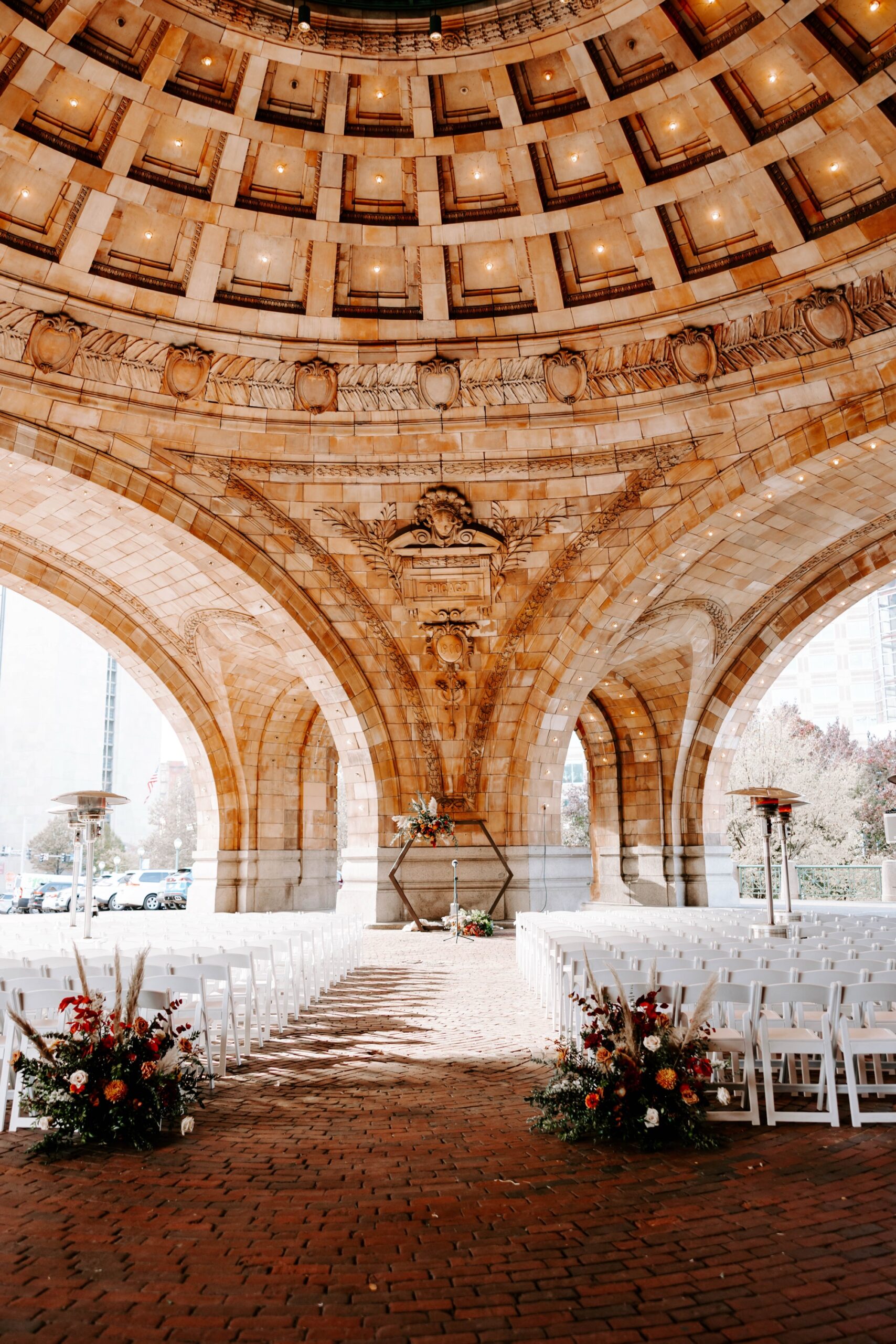 examples of real weddings at The Rotunda at The Pennsylvanian, Pittsburgh; fall wedding decor