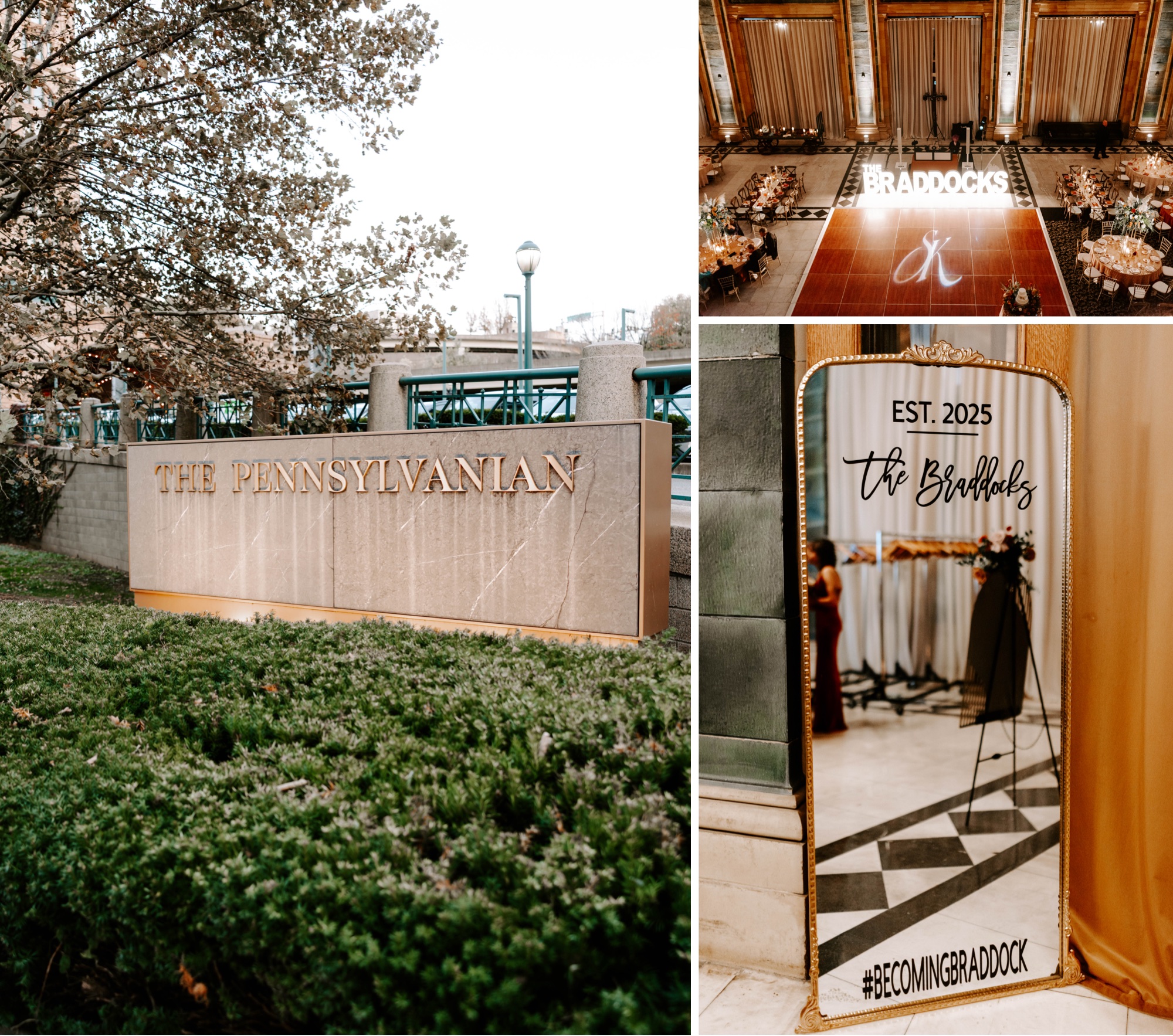 examples of real weddings at The Rotunda at The Pennsylvanian, Pittsburgh; fall wedding decor