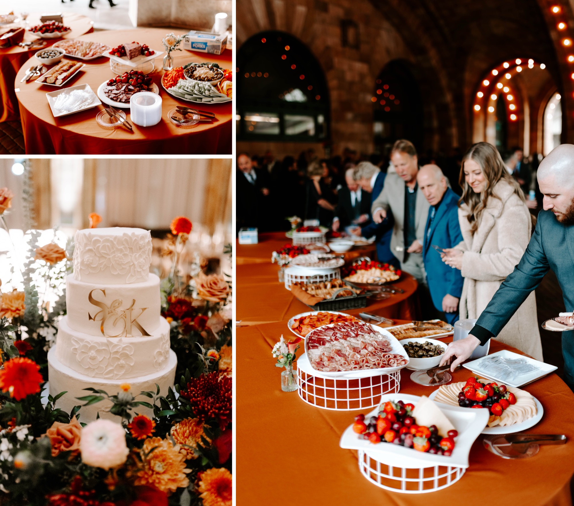 examples of real weddings at The Rotunda at The Pennsylvanian, Pittsburgh; fall wedding decor