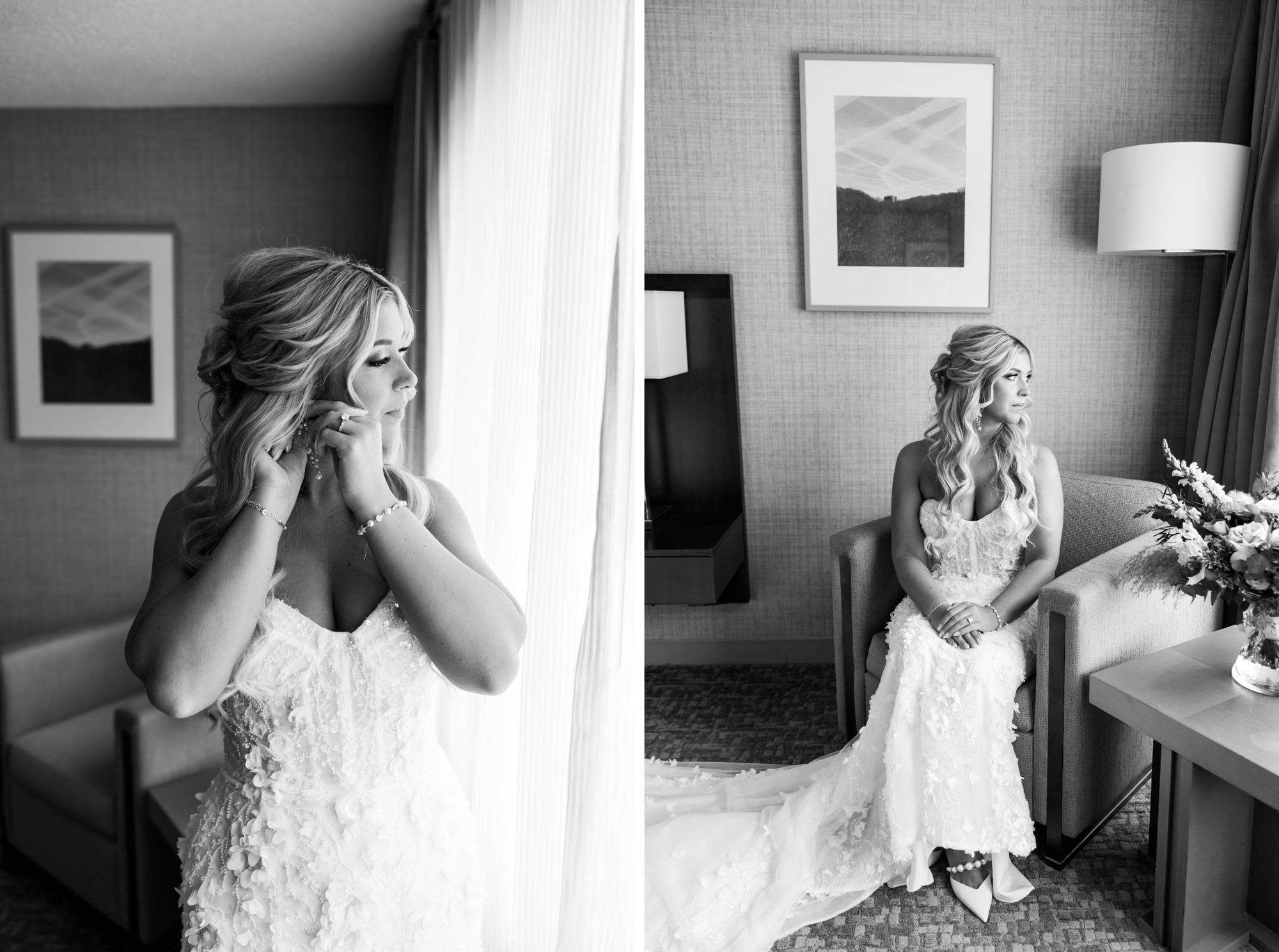 lace applique wedding dress / bridal gown