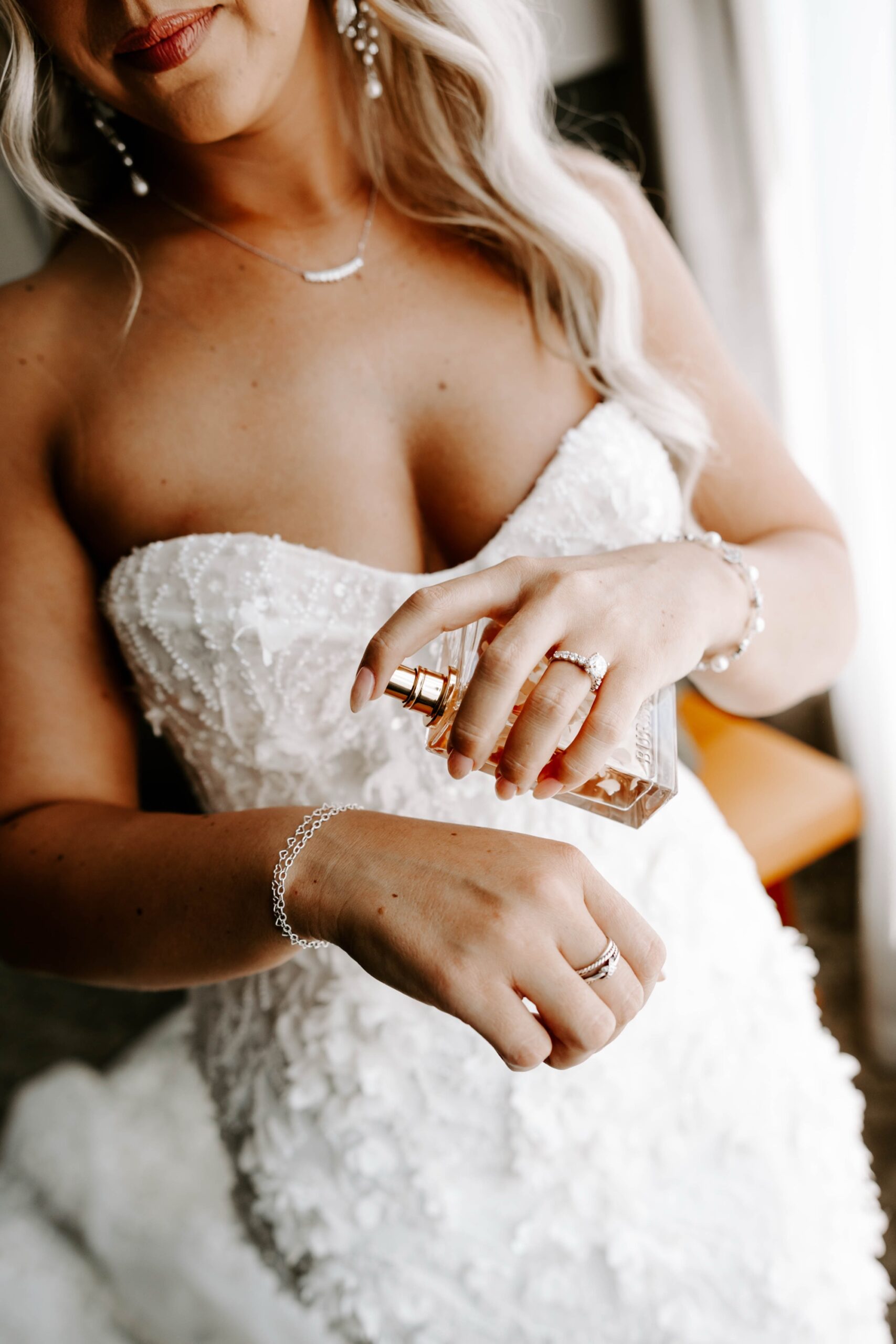 lace applique wedding dress / bridal gown