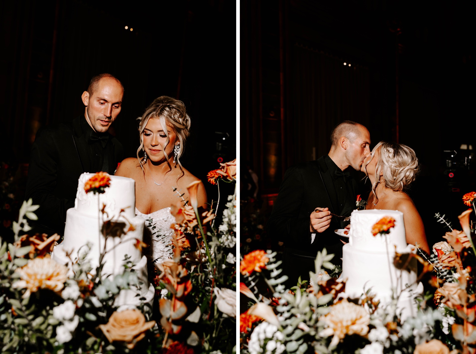 wedding cake cutting photos