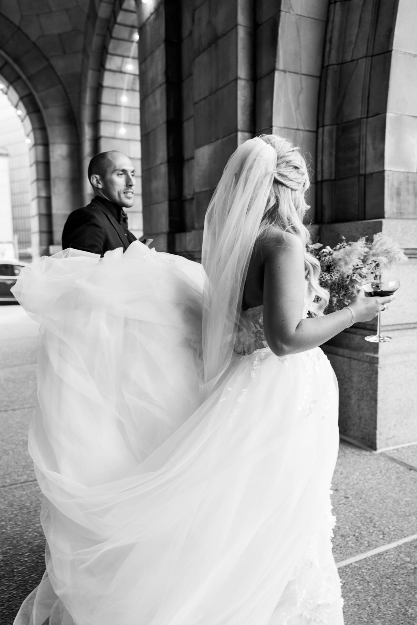 wedding portraits at The Rotunda at The Pennsylvanian