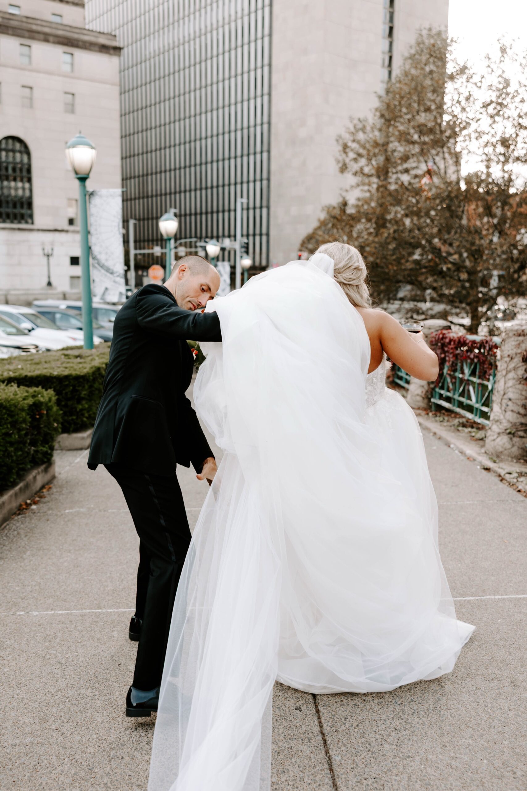 wedding portraits at The Rotunda at The Pennsylvanian