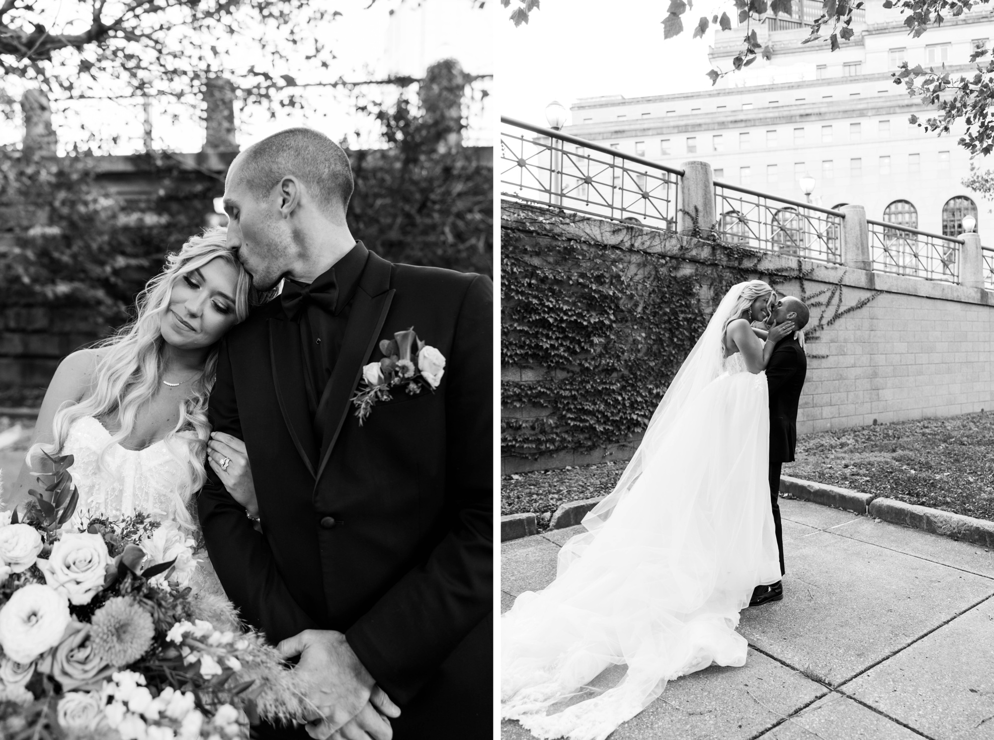 downtown pittsburgh wedding portraits