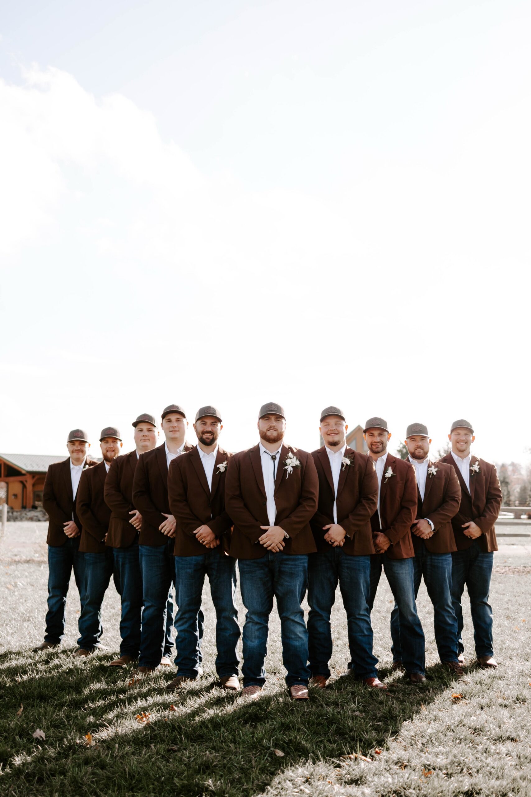 western wedding wear for groom and groomsmen