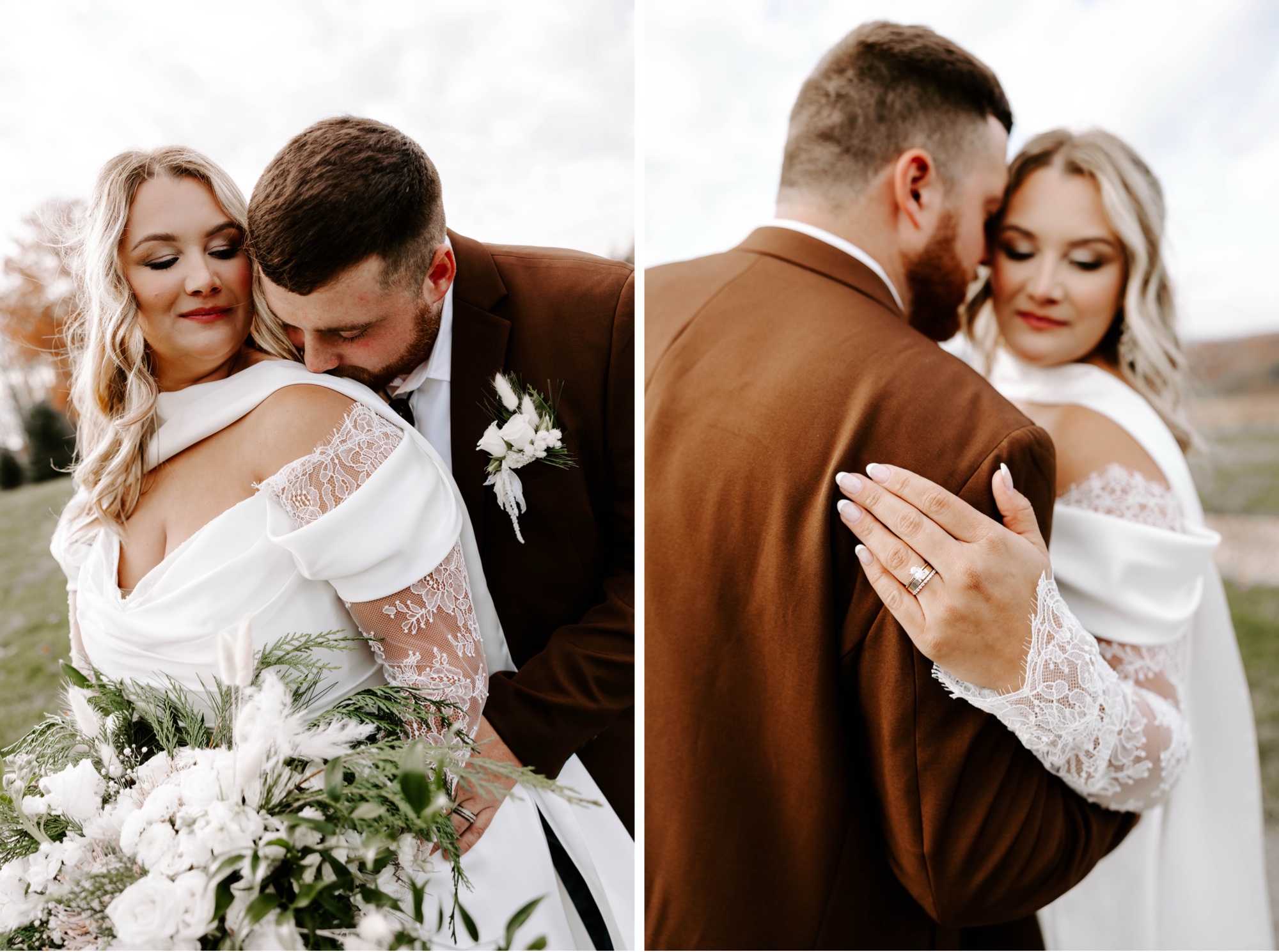 western / midwest wedding couples portraits