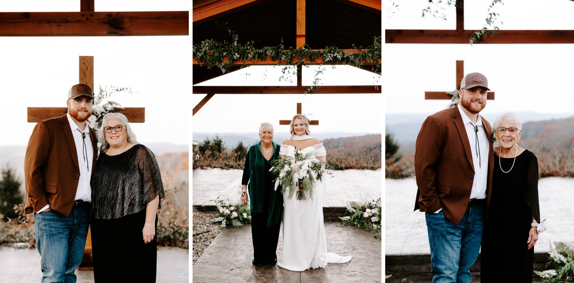 winter wedding at The Roost Event Center