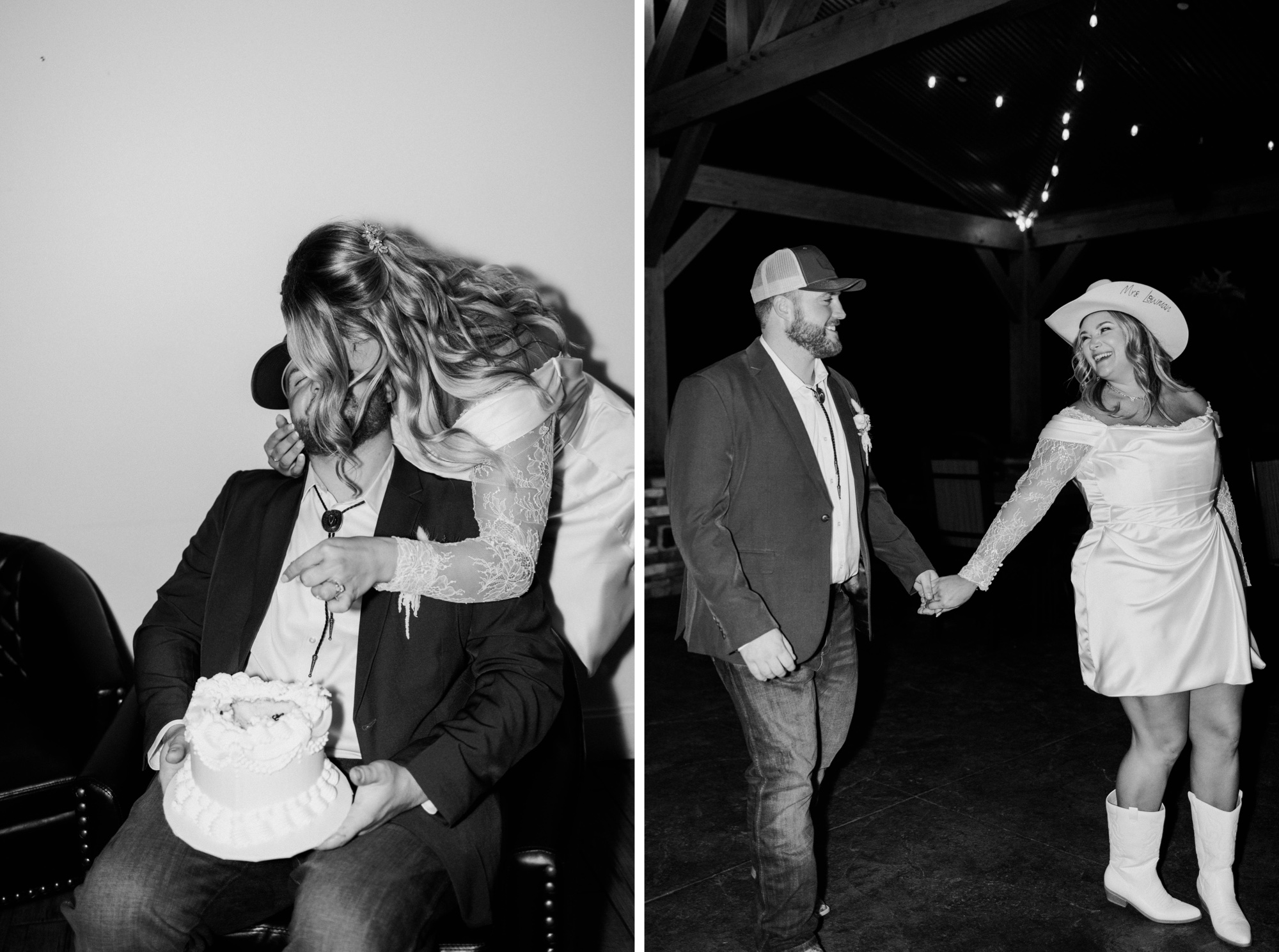 personal "just married" wedding cake