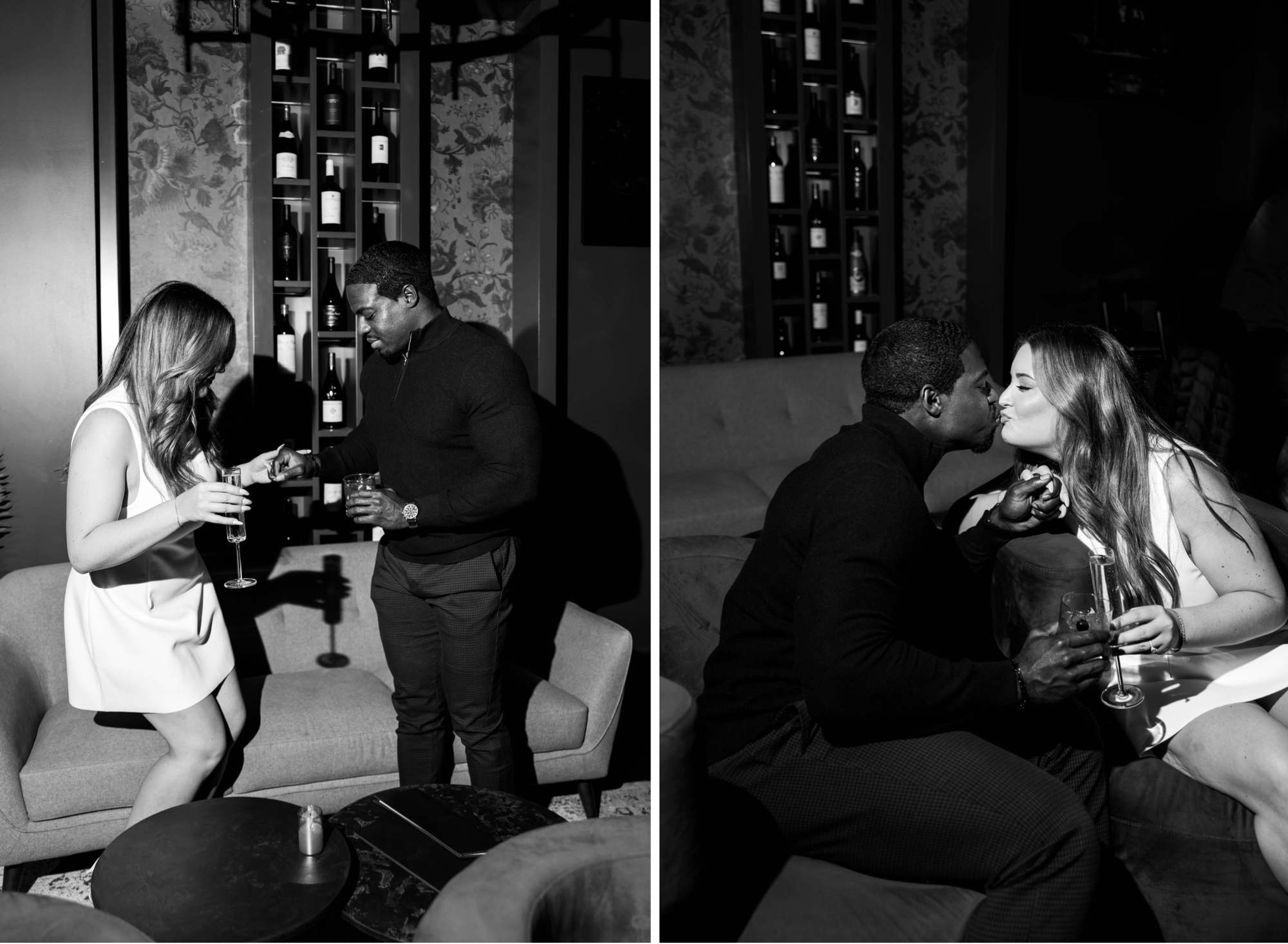 Pittsburgh engagement photo locations; Whisper Cocktail Bar