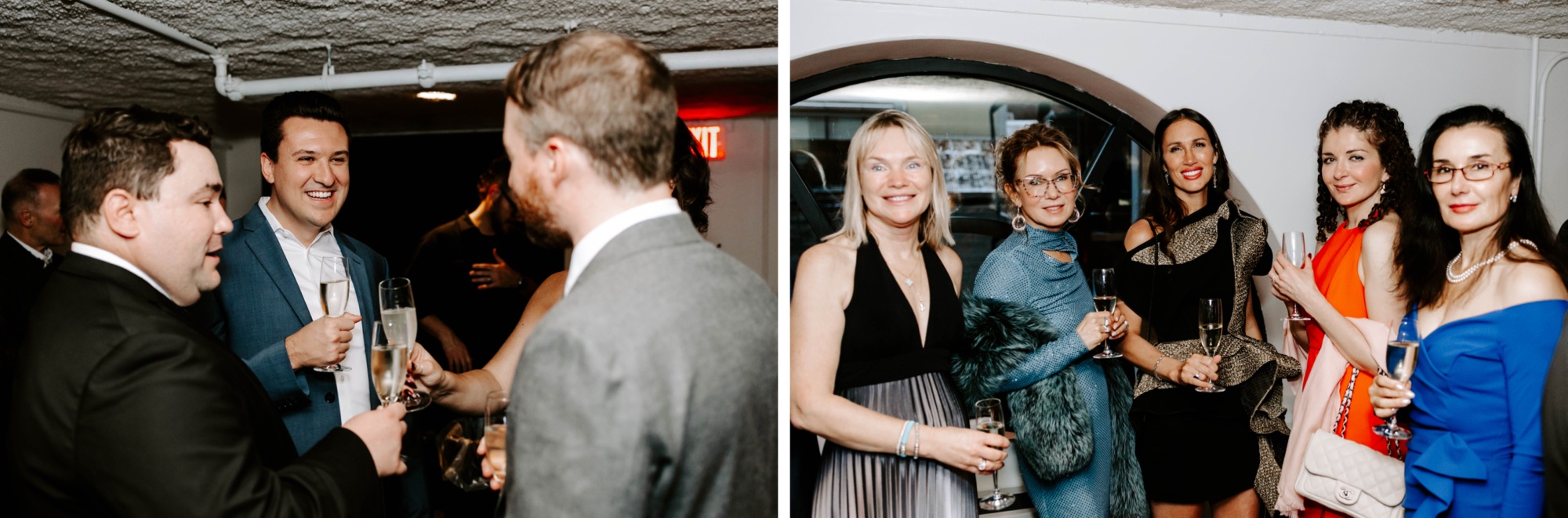 cocktail hour guest photos, candid