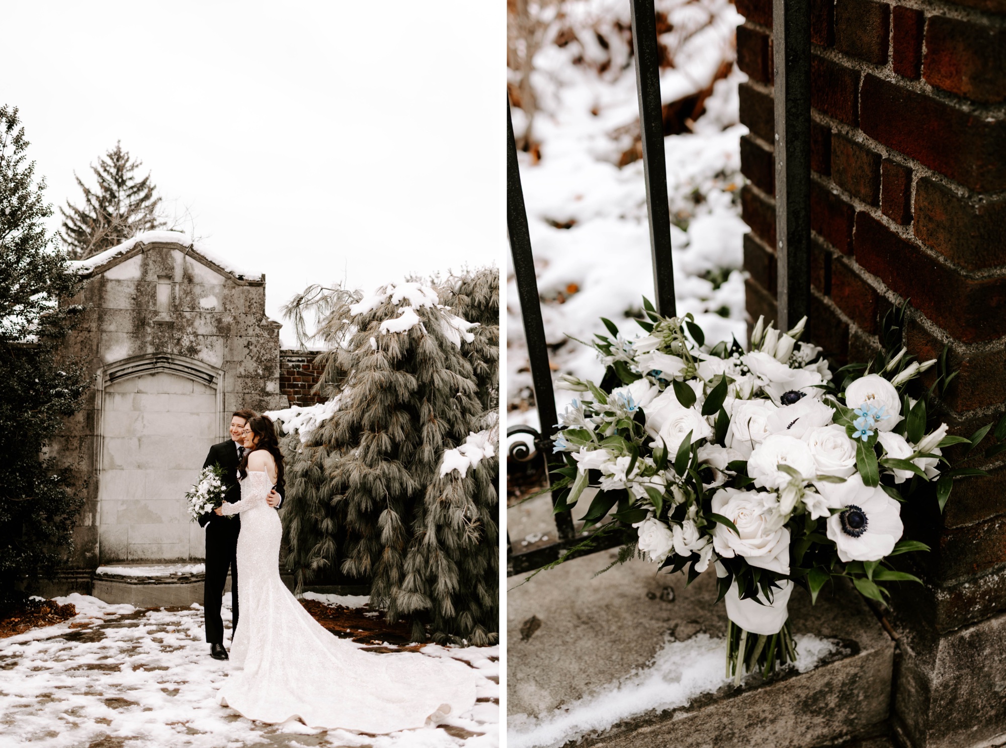 winter wedding style ideas and portraits