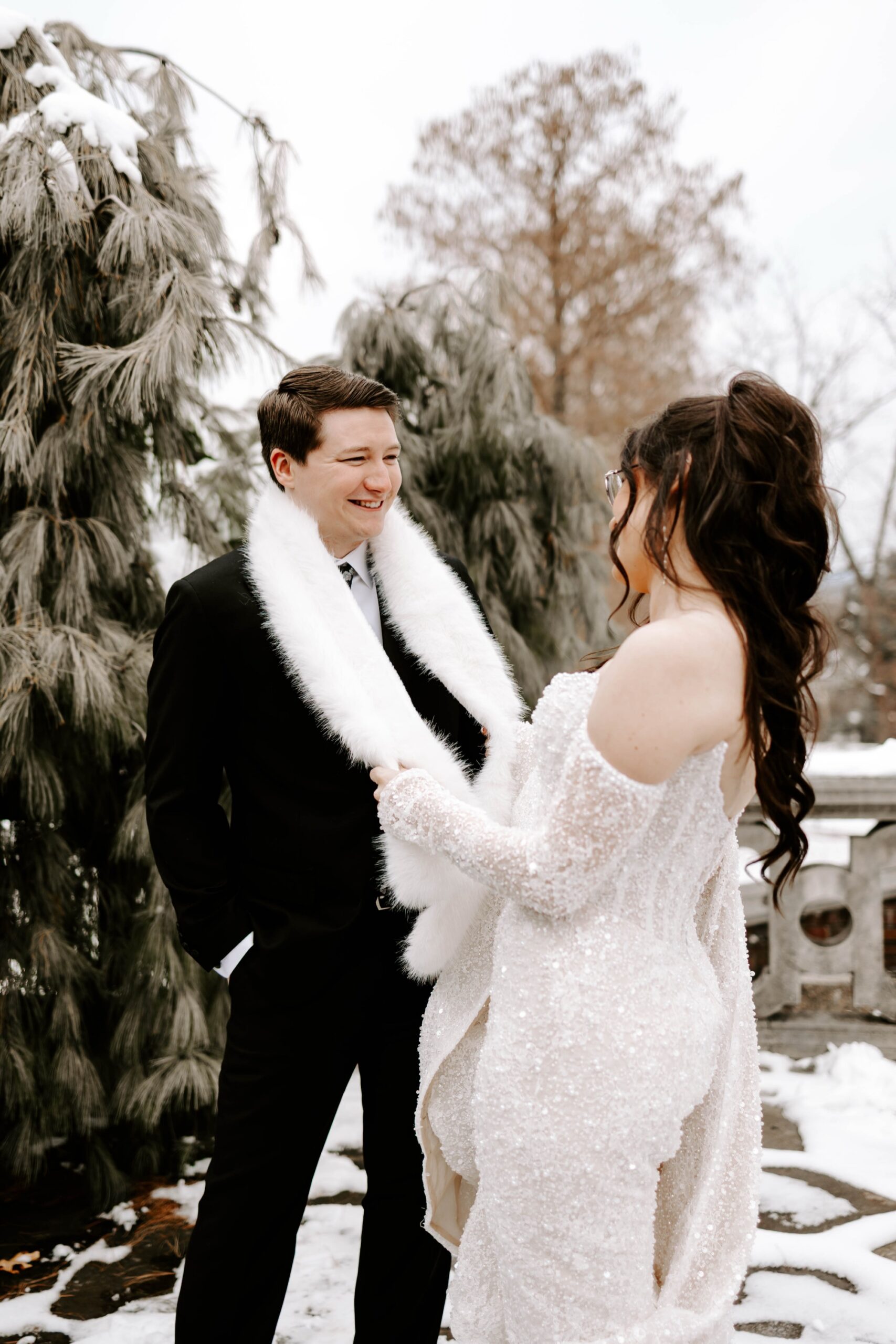 winter wedding style ideas and portraits