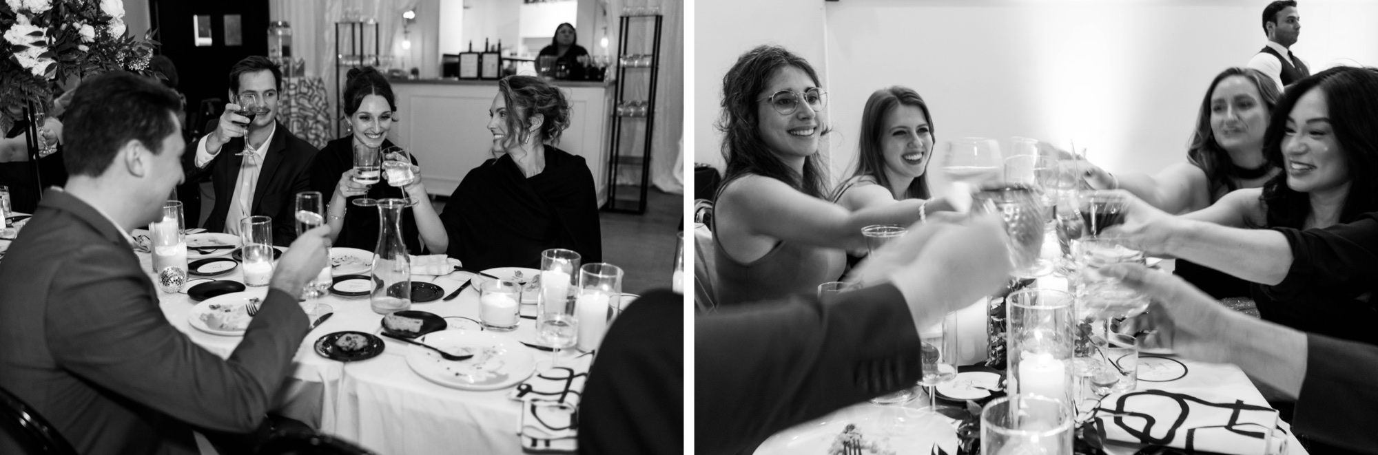 how to get cute toast photos at wedding reception