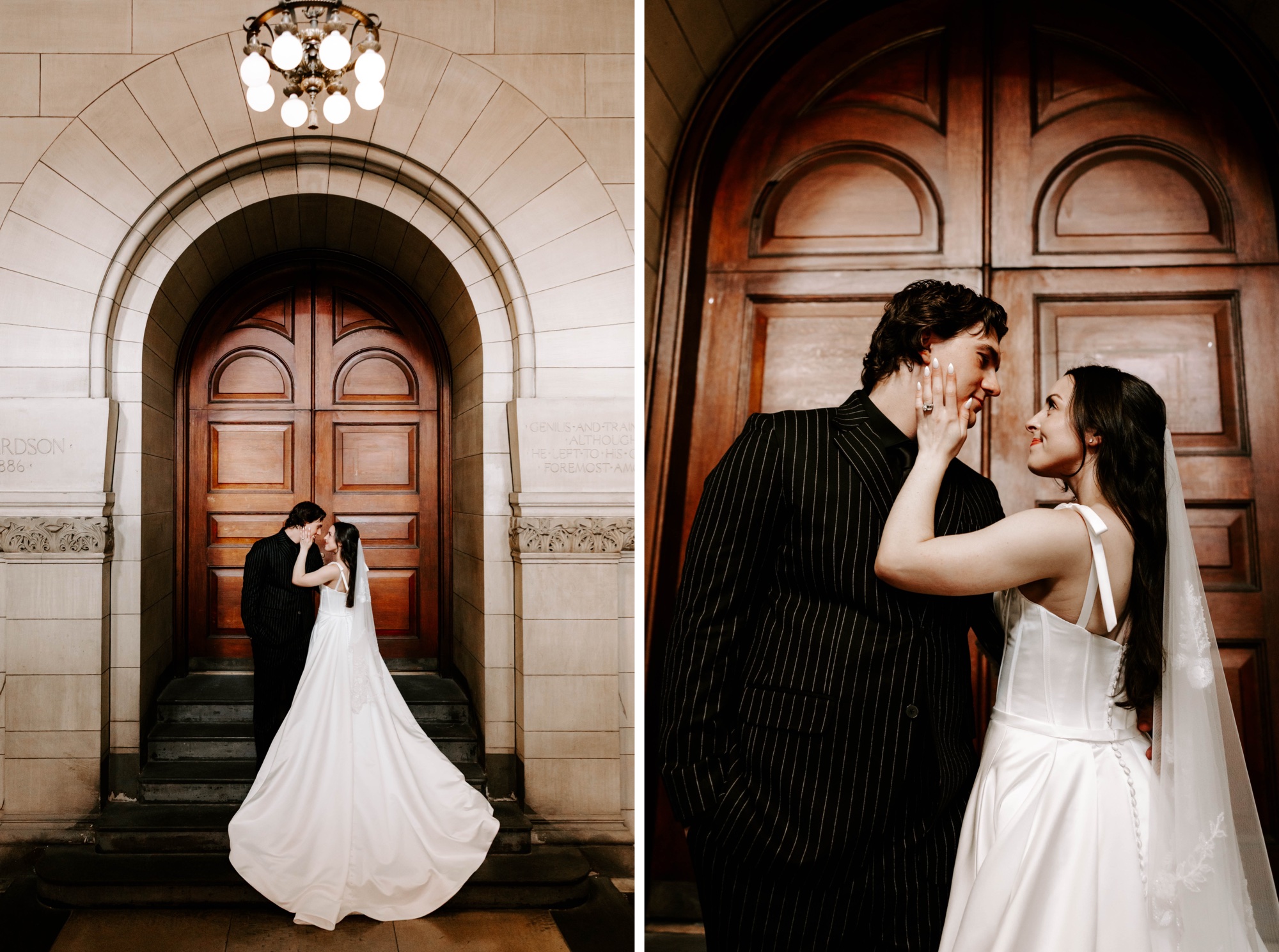 Pittsburgh city hall elopement, micro wedding