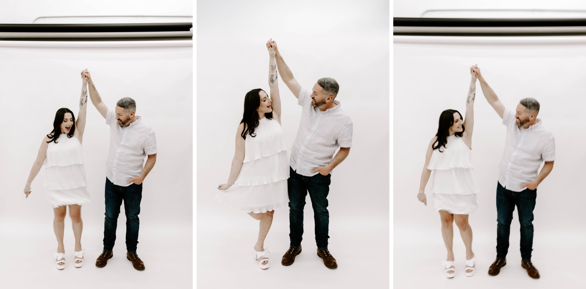 Just Engaged Studio Engagement Photos