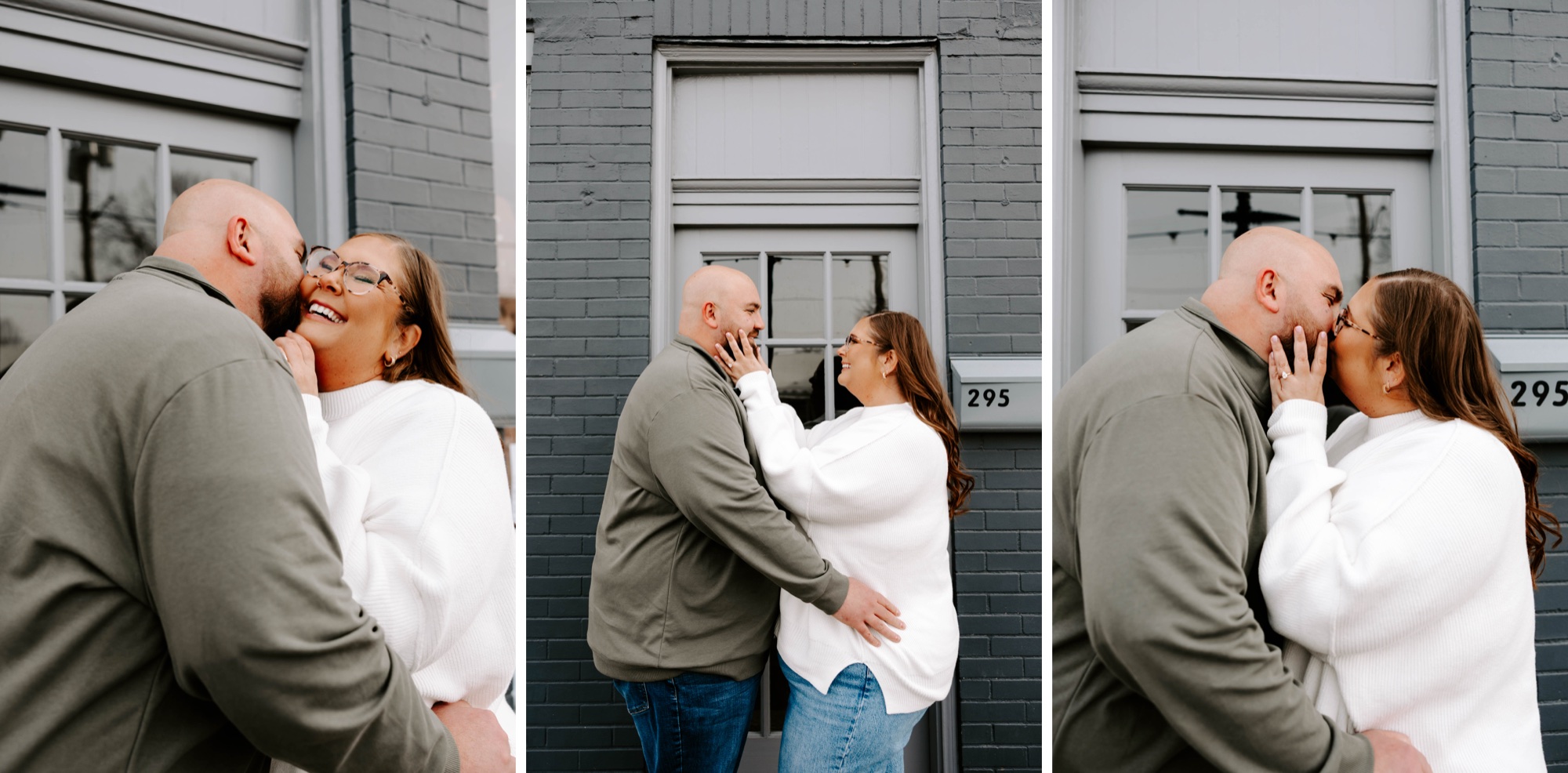 historic downtown engagement photo shoot