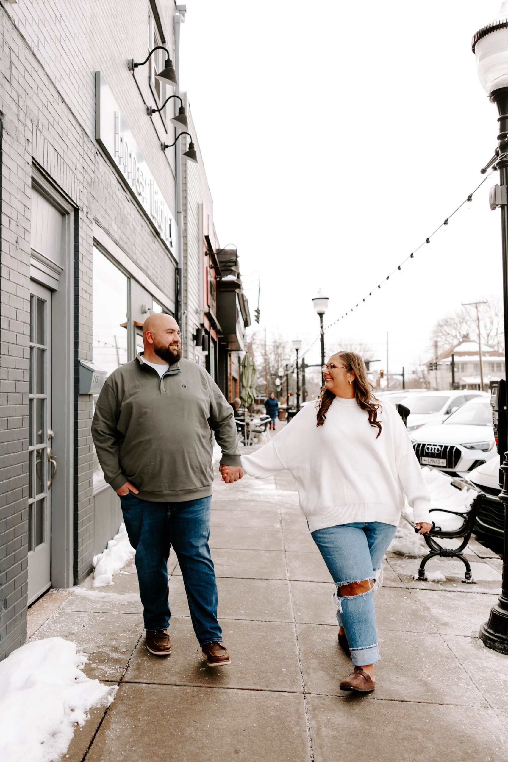 downtown engagement session