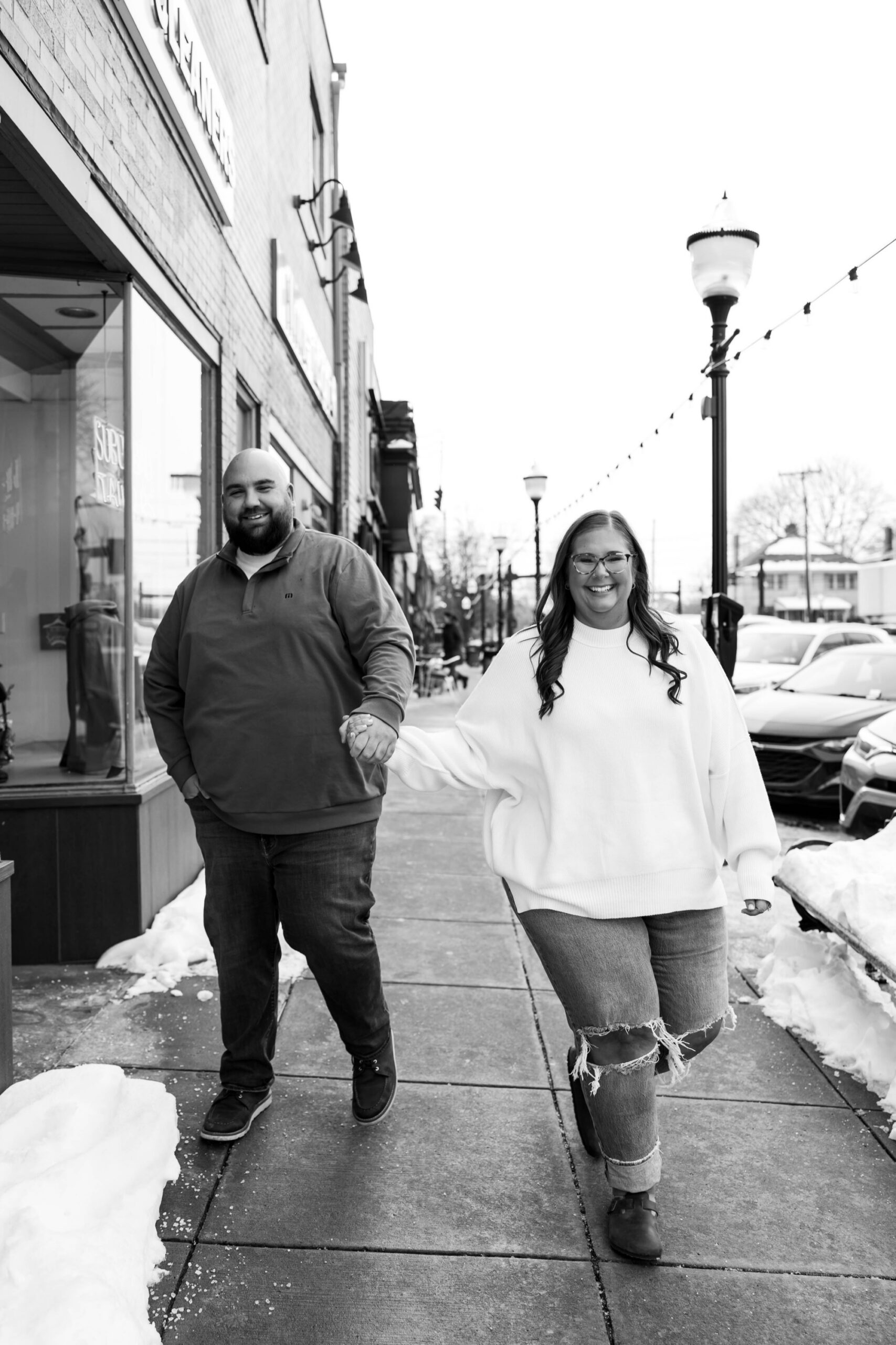 lamp post engagement photos