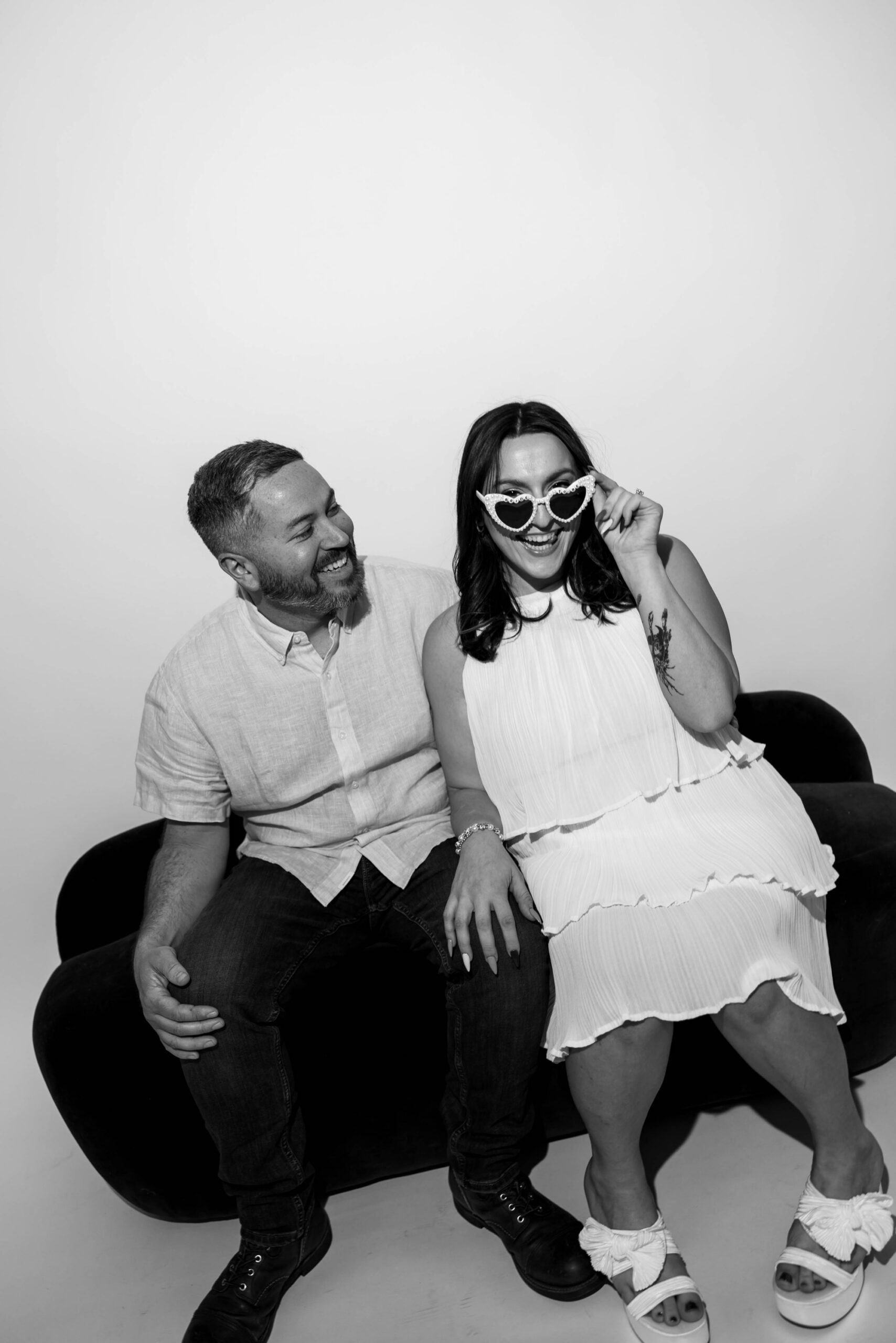 Just Engaged Studio Engagement Photos