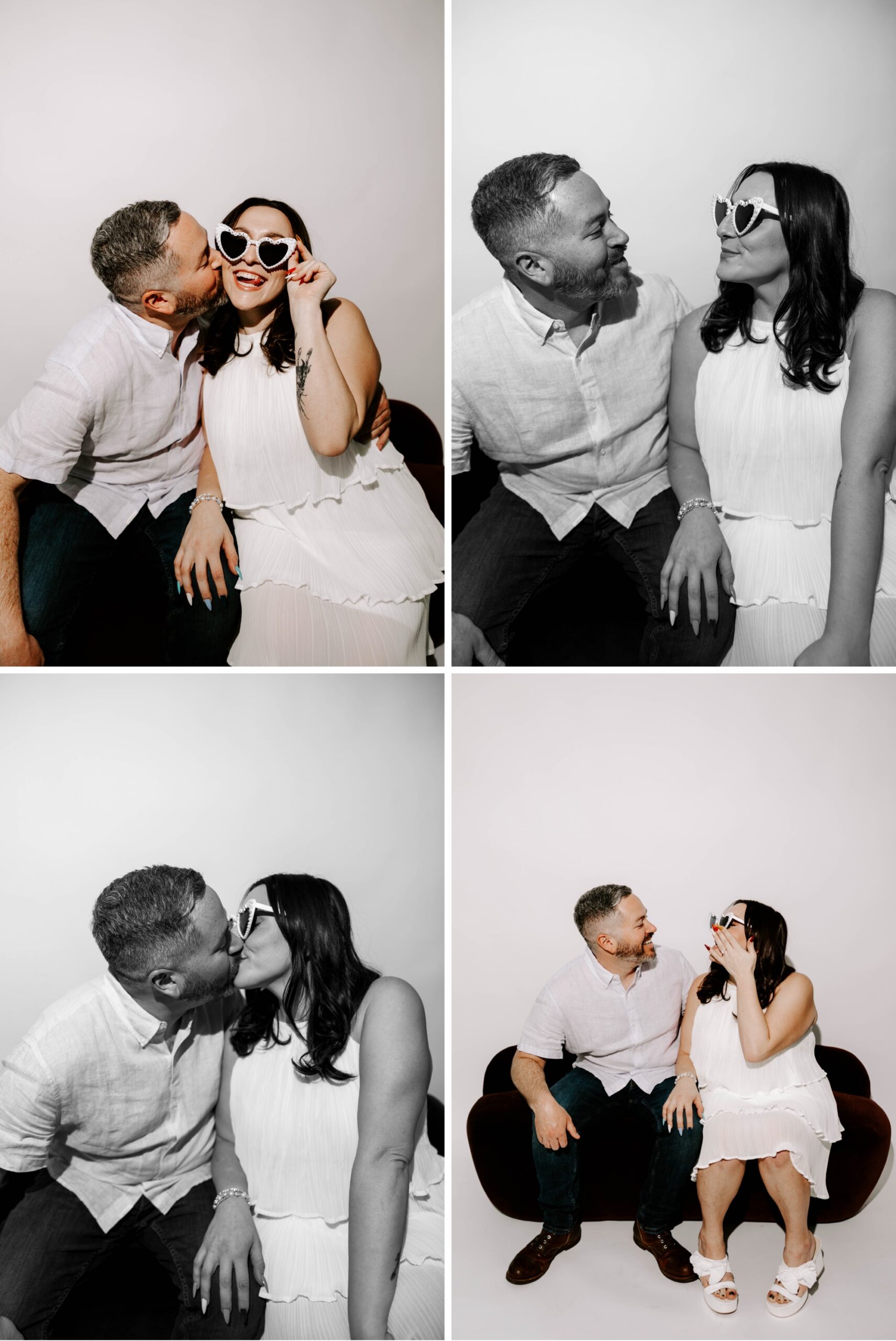 Just Engaged Studio Engagement Photos