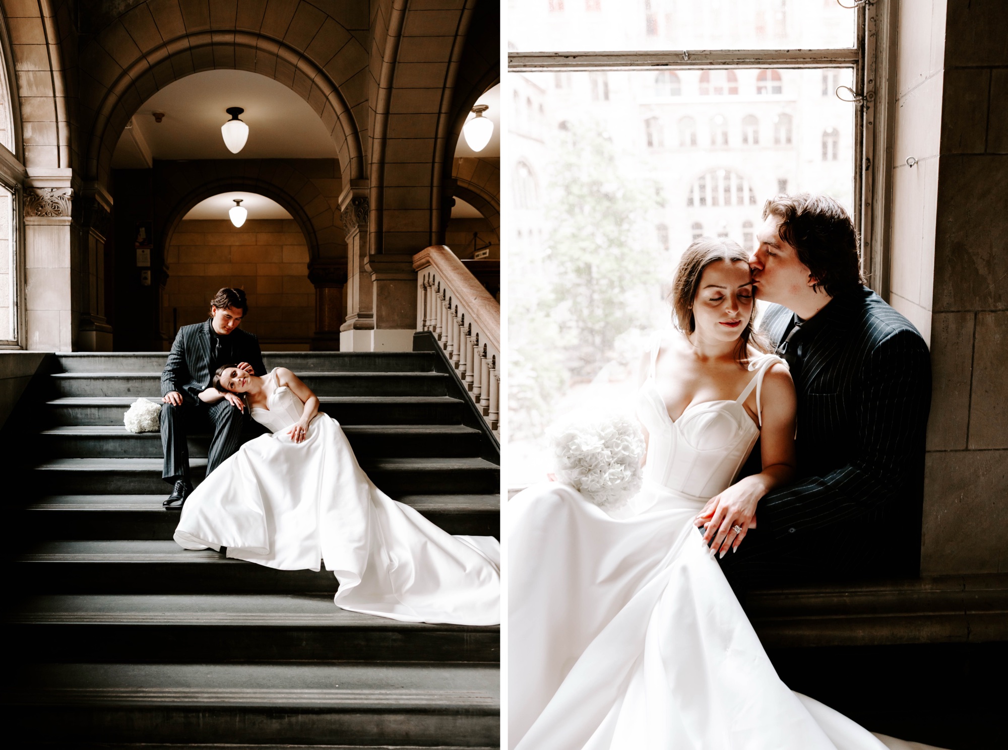 Pittsburgh city hall elopement, micro wedding
