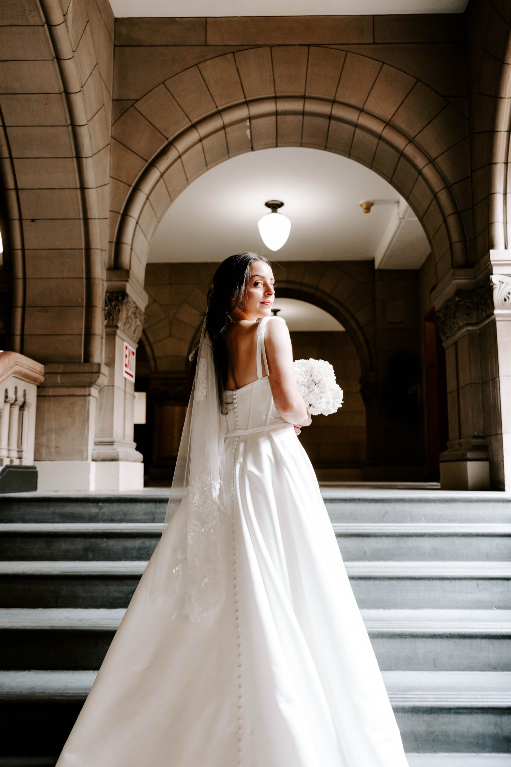 Pittsburgh city hall elopement, micro wedding