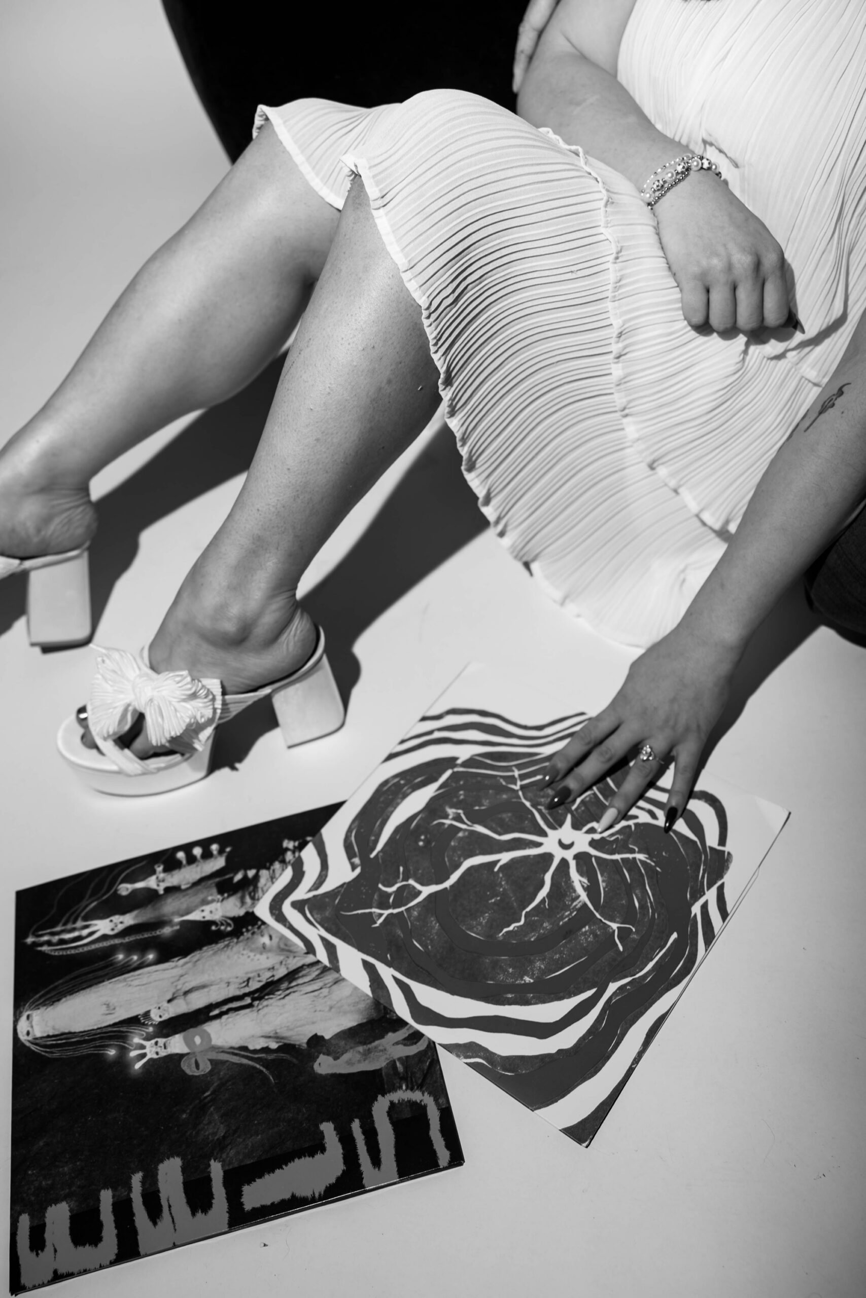 cute props for retro engagement photos