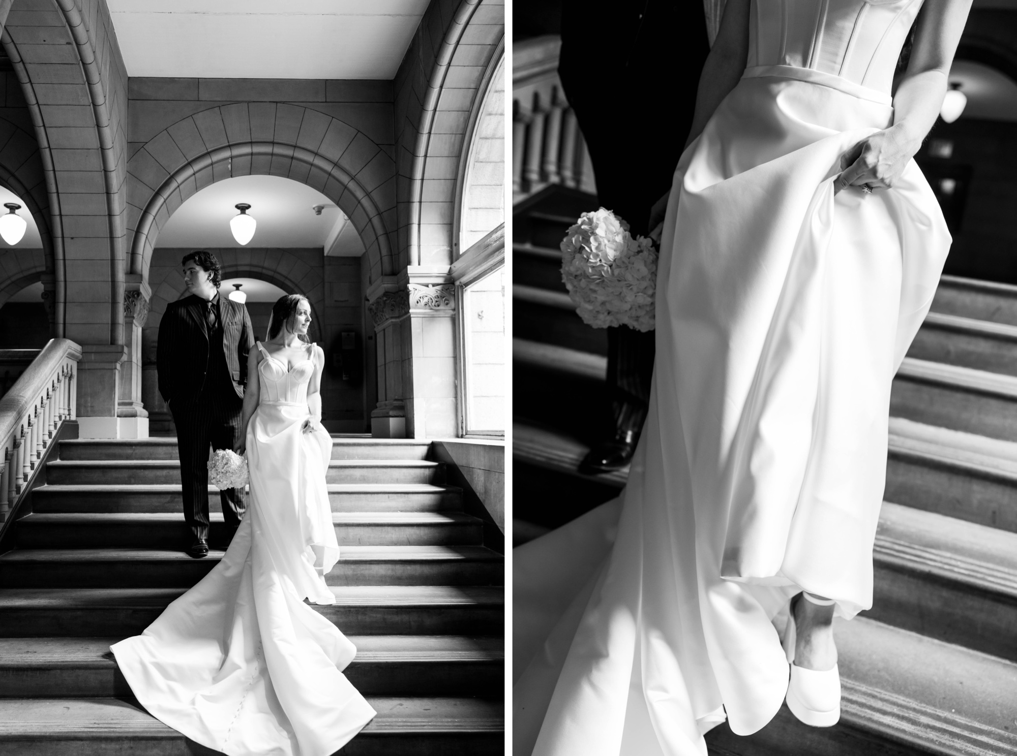 Pittsburgh city hall elopement, micro wedding