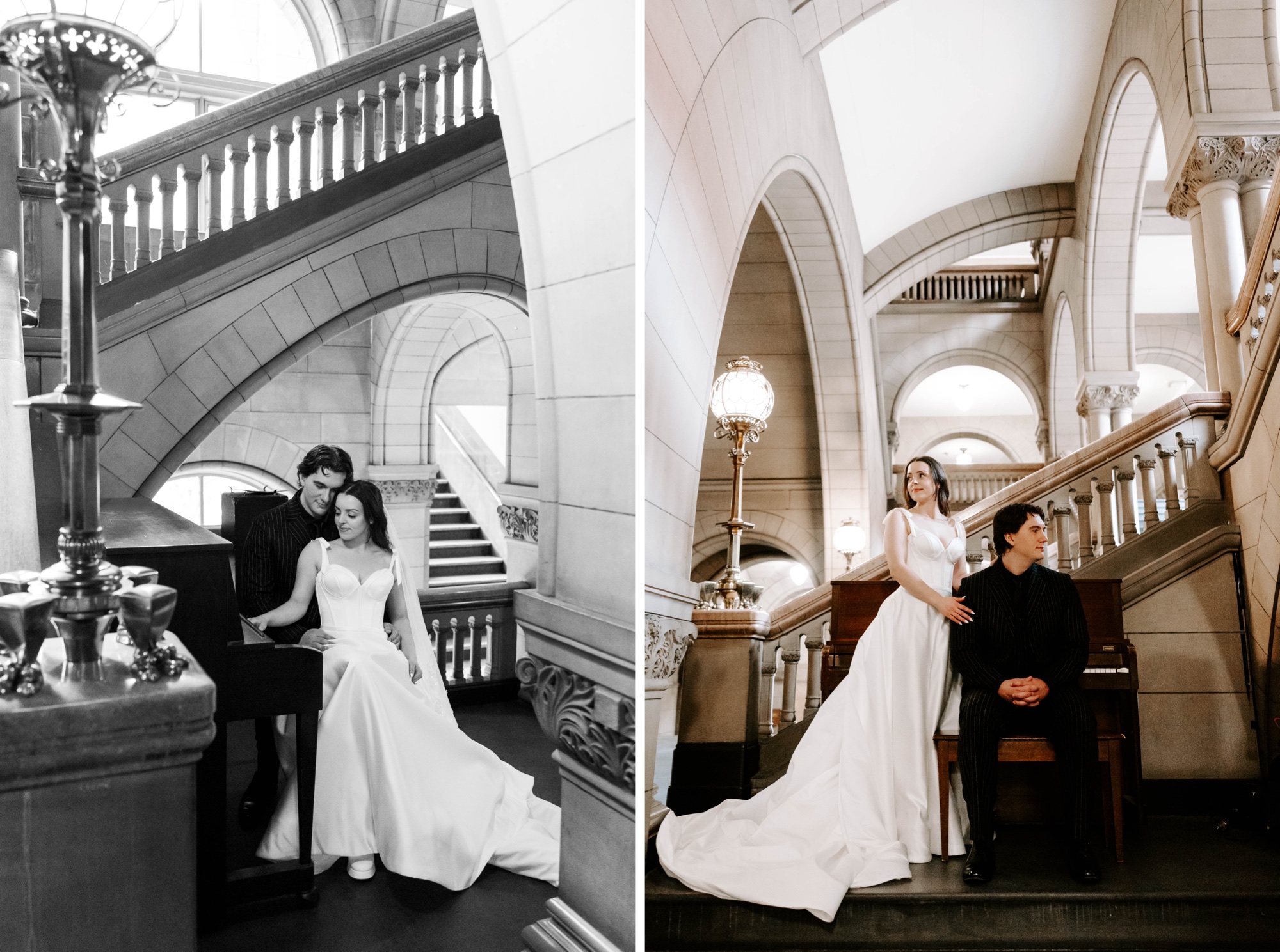 Pittsburgh city hall elopement, micro wedding