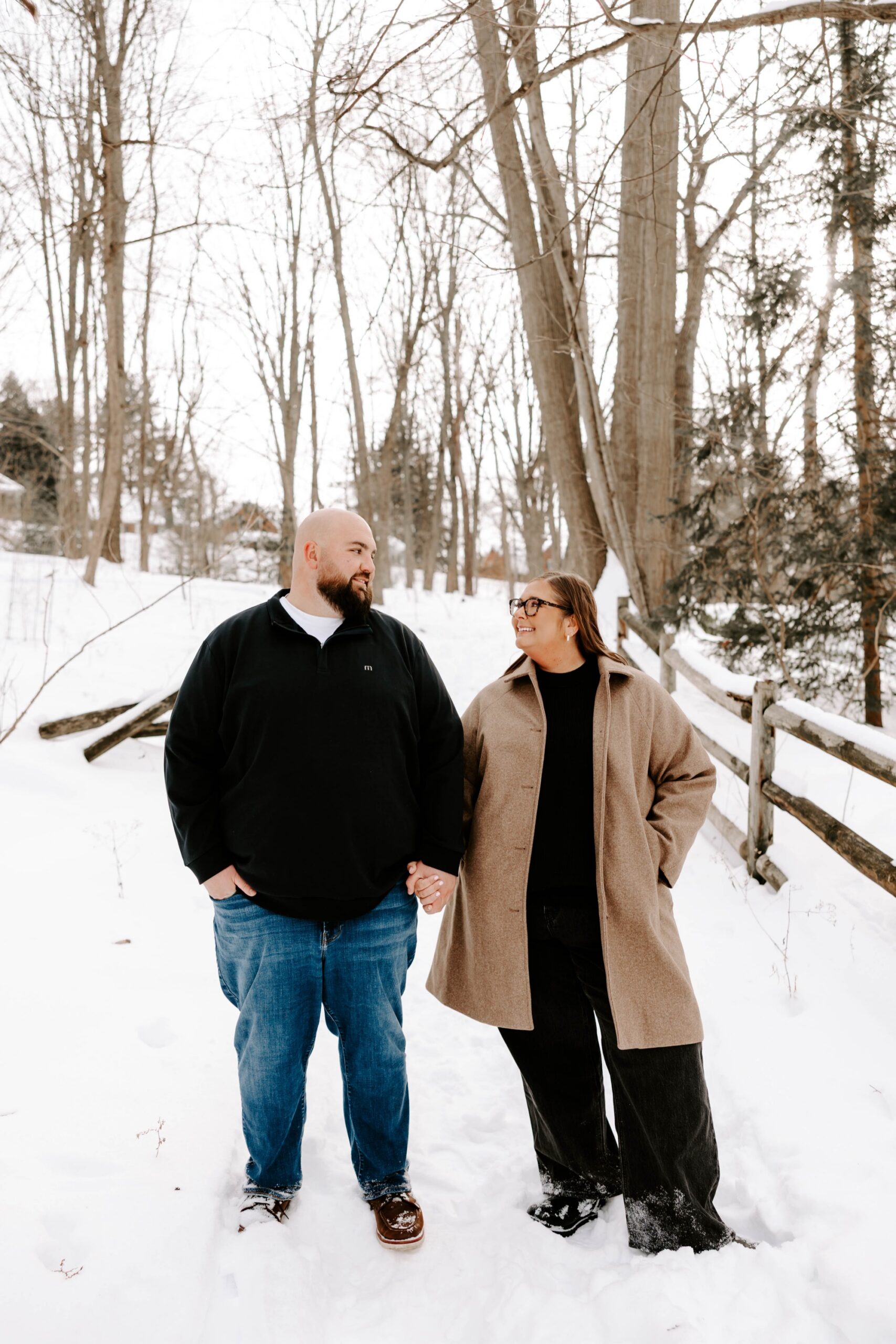 photo session in the snow