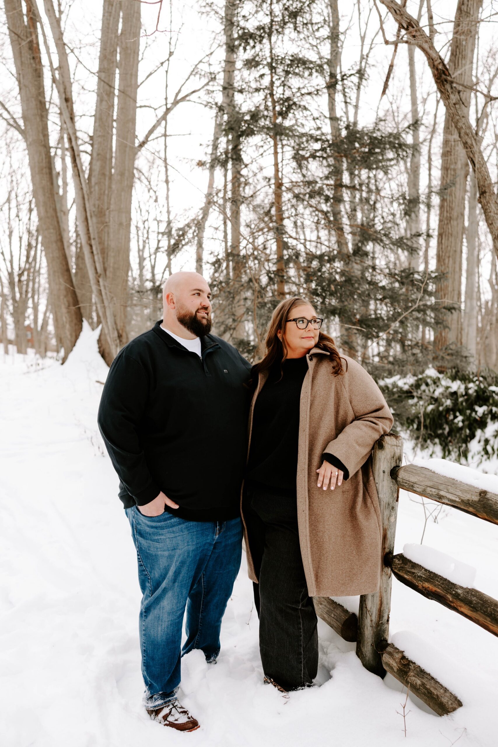 photo session in the snow