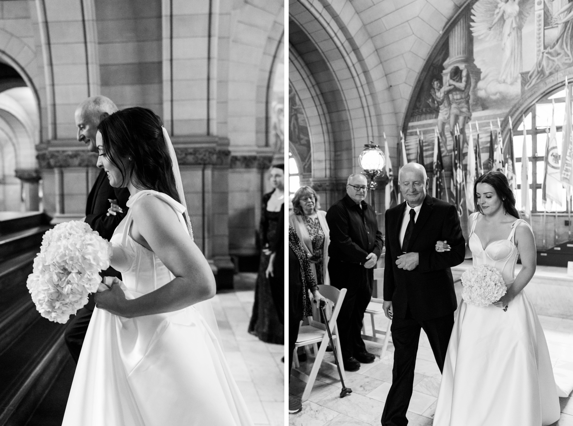 Pittsburgh city hall elopement, micro wedding