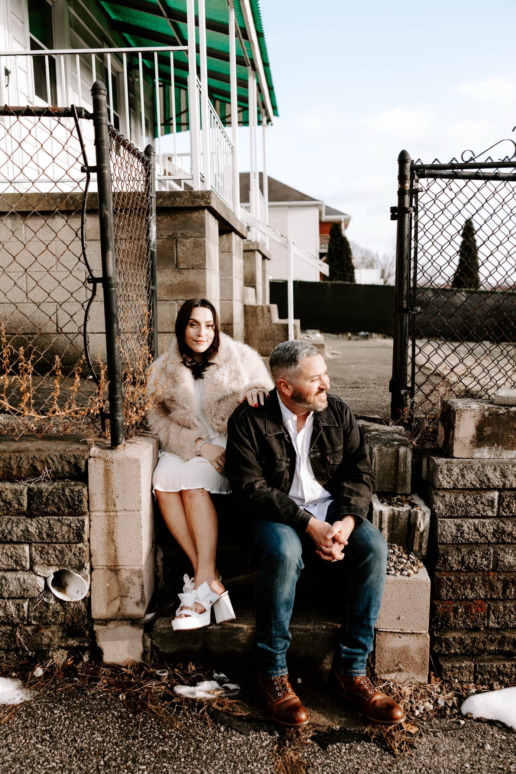 winter engagement photos