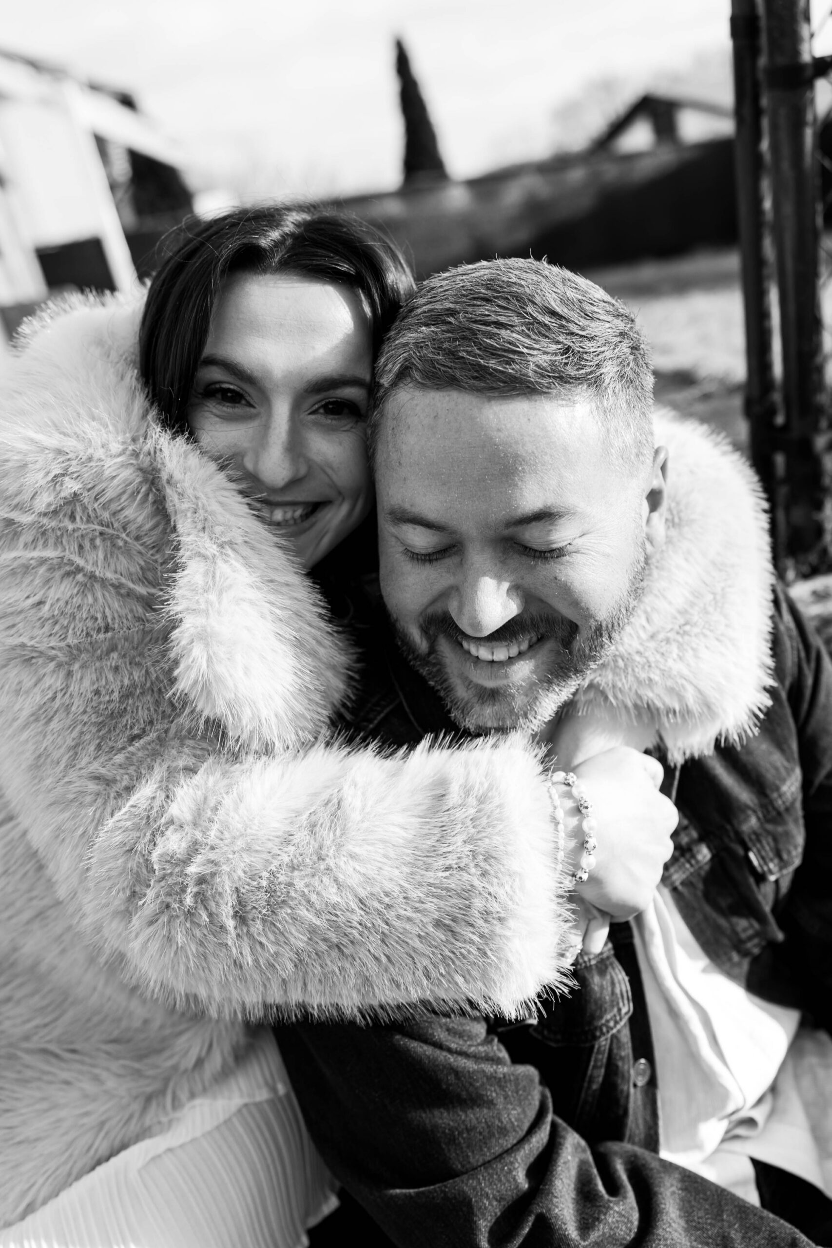 winter engagement photos