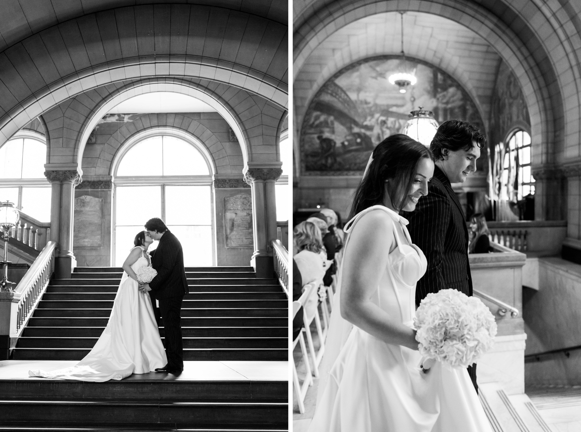 Pittsburgh city hall elopement, micro wedding